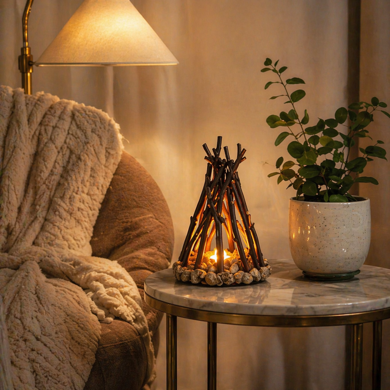 Retro Bonfire night light lamp