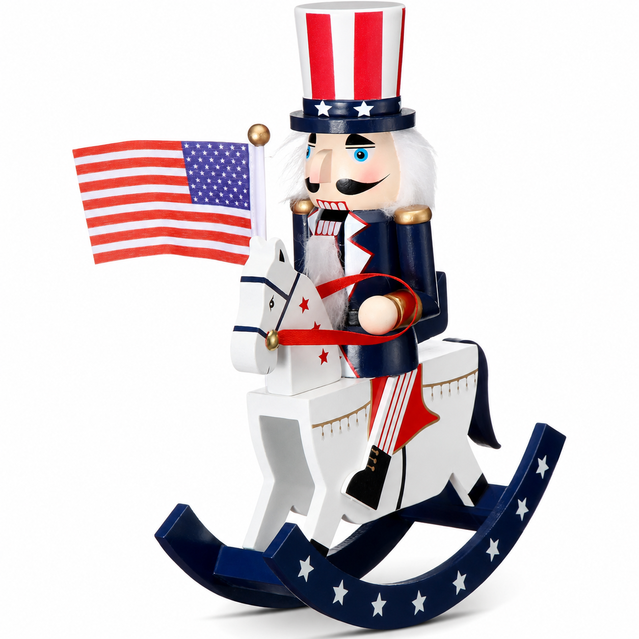 Patriotic Nutcracker Rocking Horse