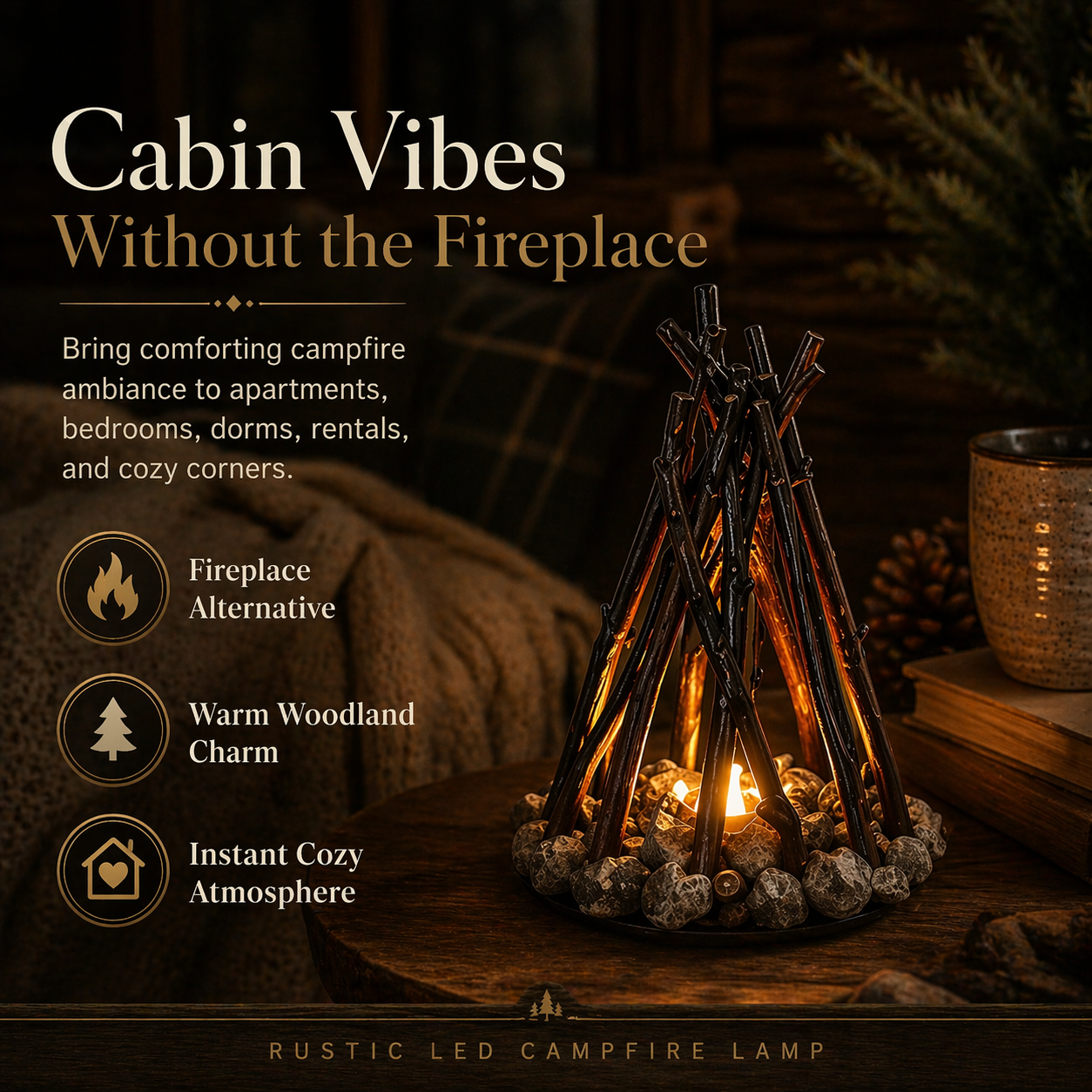 Retro Bonfire night light lamp