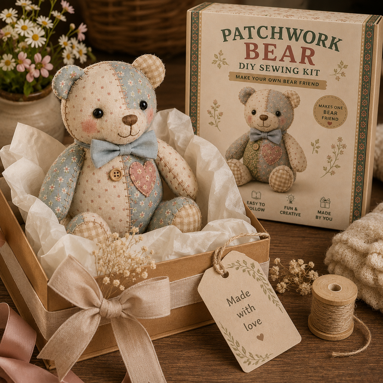 Cottage Patchwork Friends DIY Sewing Kit
