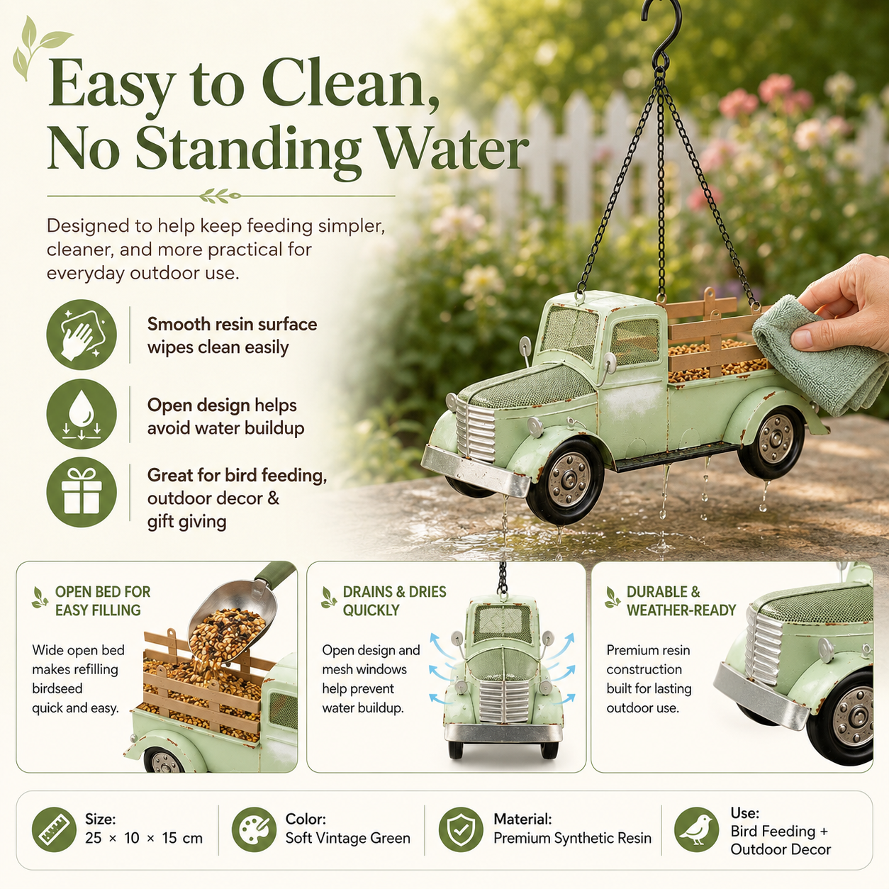 Vintage Pickup Truck Bird Feeder