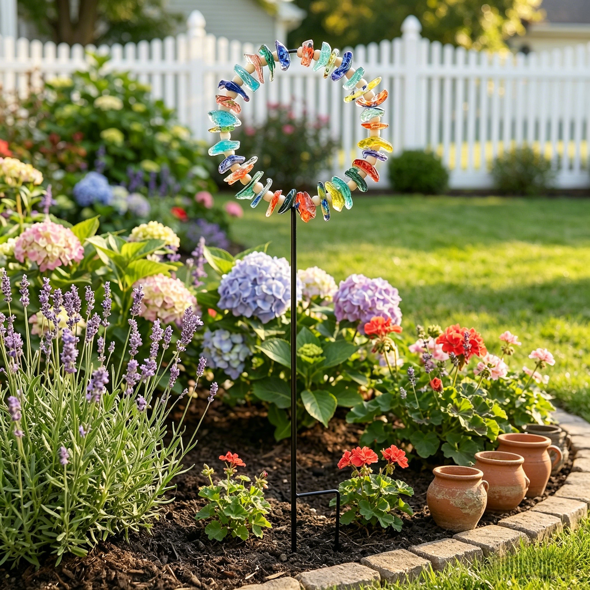 Sea Glass Sun Catcher Garden Stake