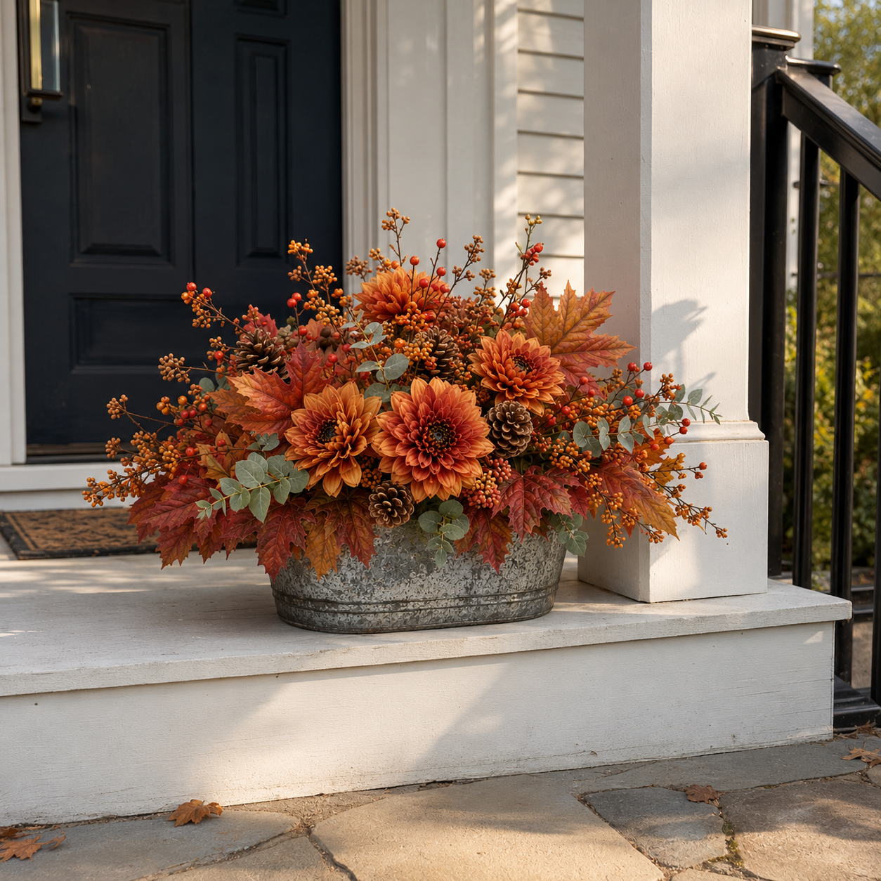 Autumn Harvest Planter Inserts – Set of 6 Realistic Fall Floral Picks