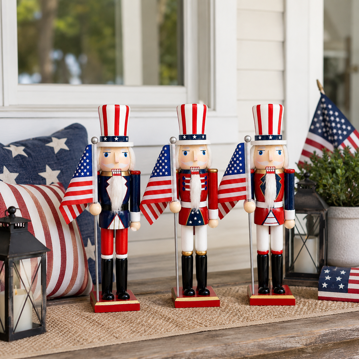Patriotic Uncle Sam Nutcracker