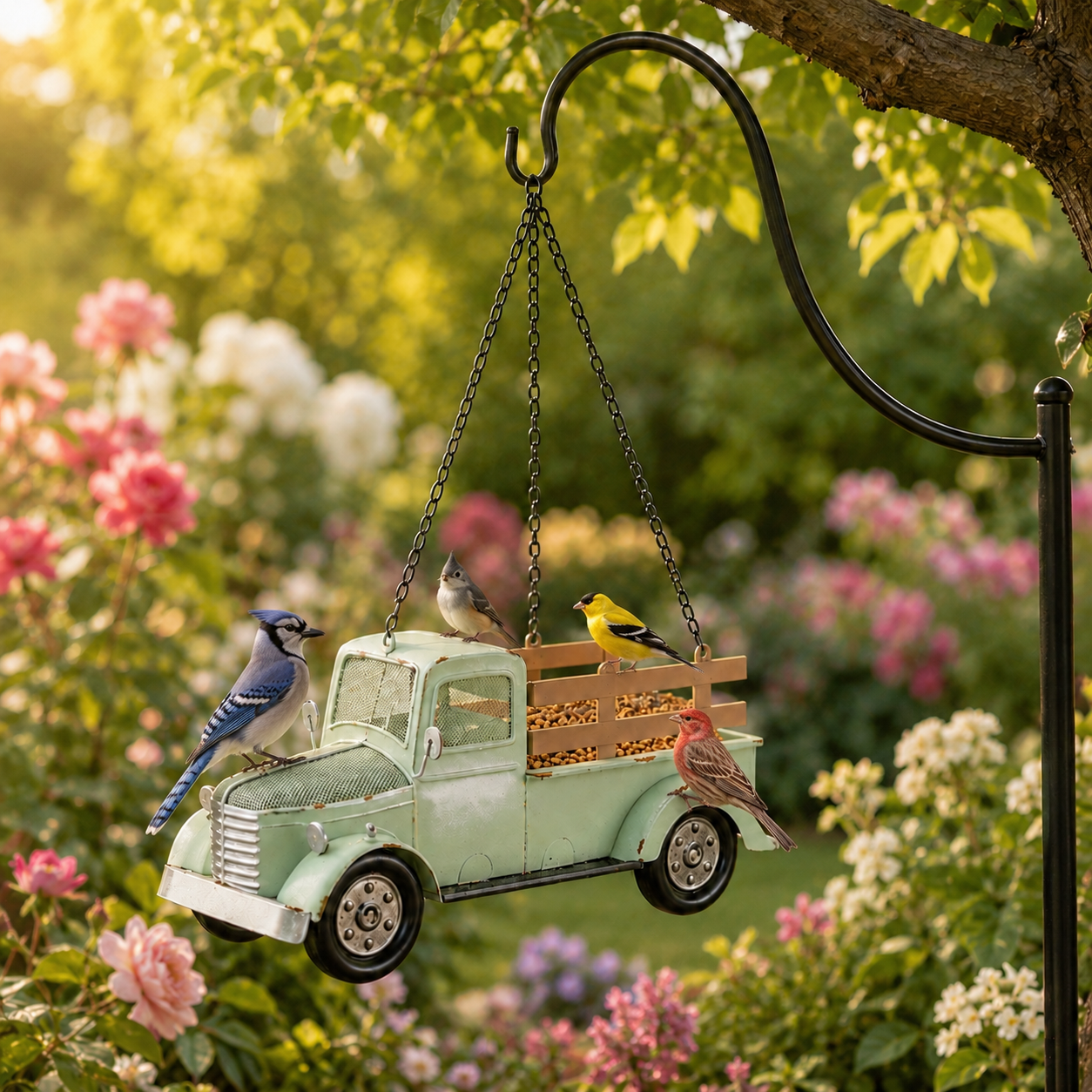 Vintage Pickup Truck Bird Feeder