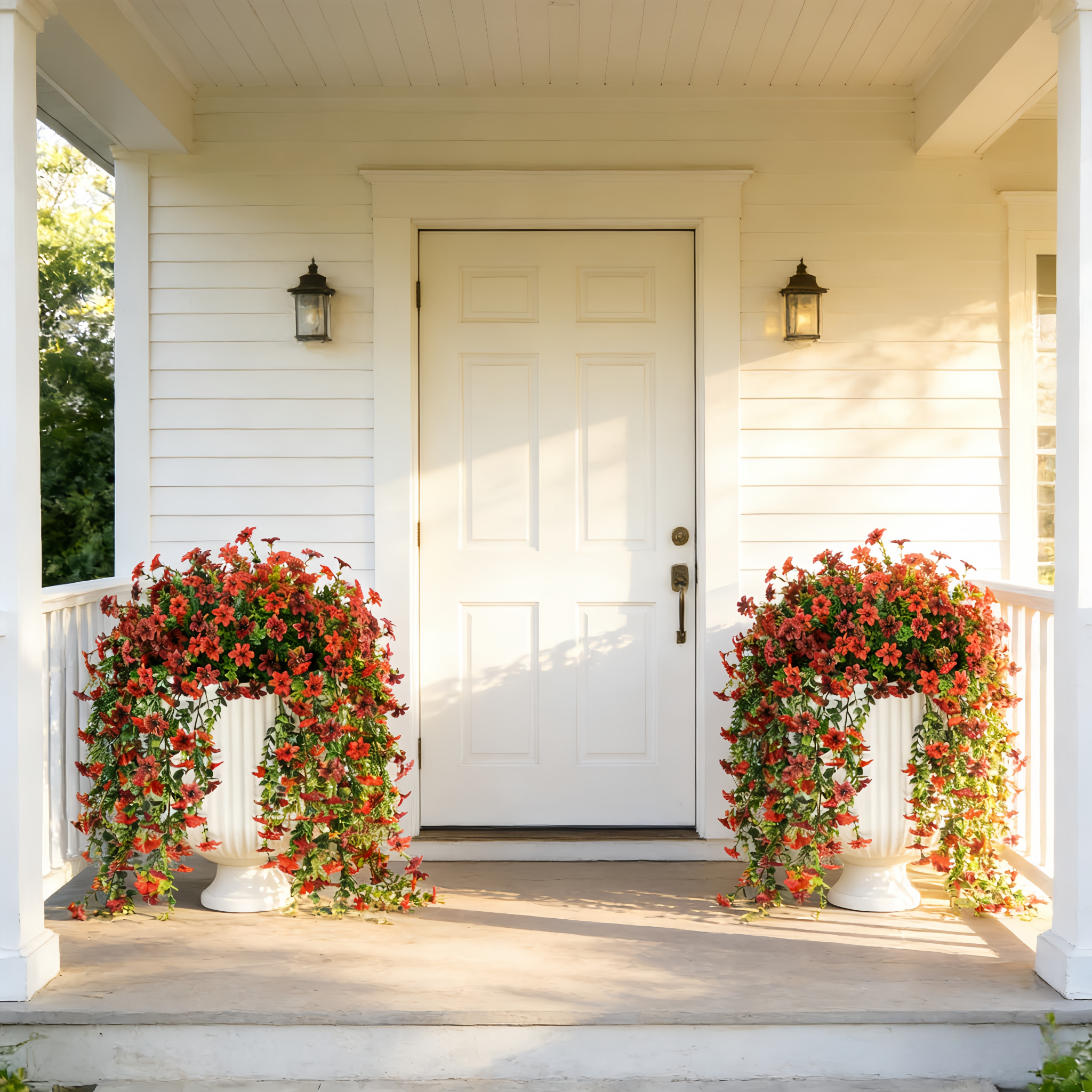 Silk Daisy with Eucalyptus Leaves Hanging Flowers Plants