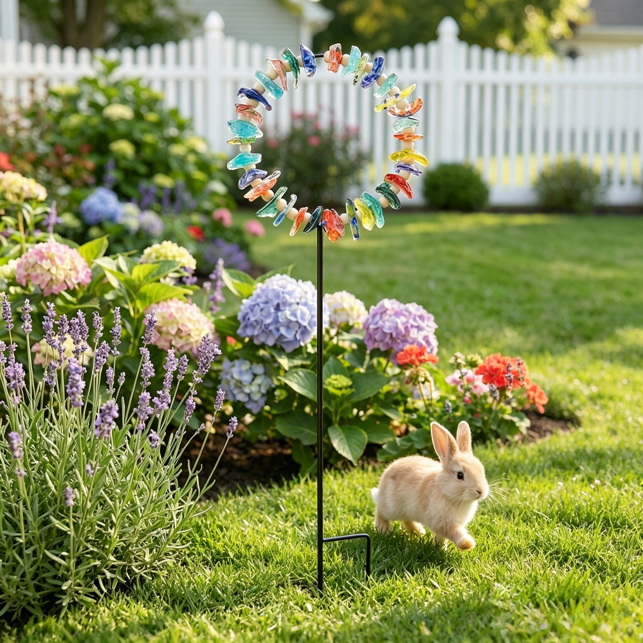 Sea Glass Sun Catcher Garden Stake