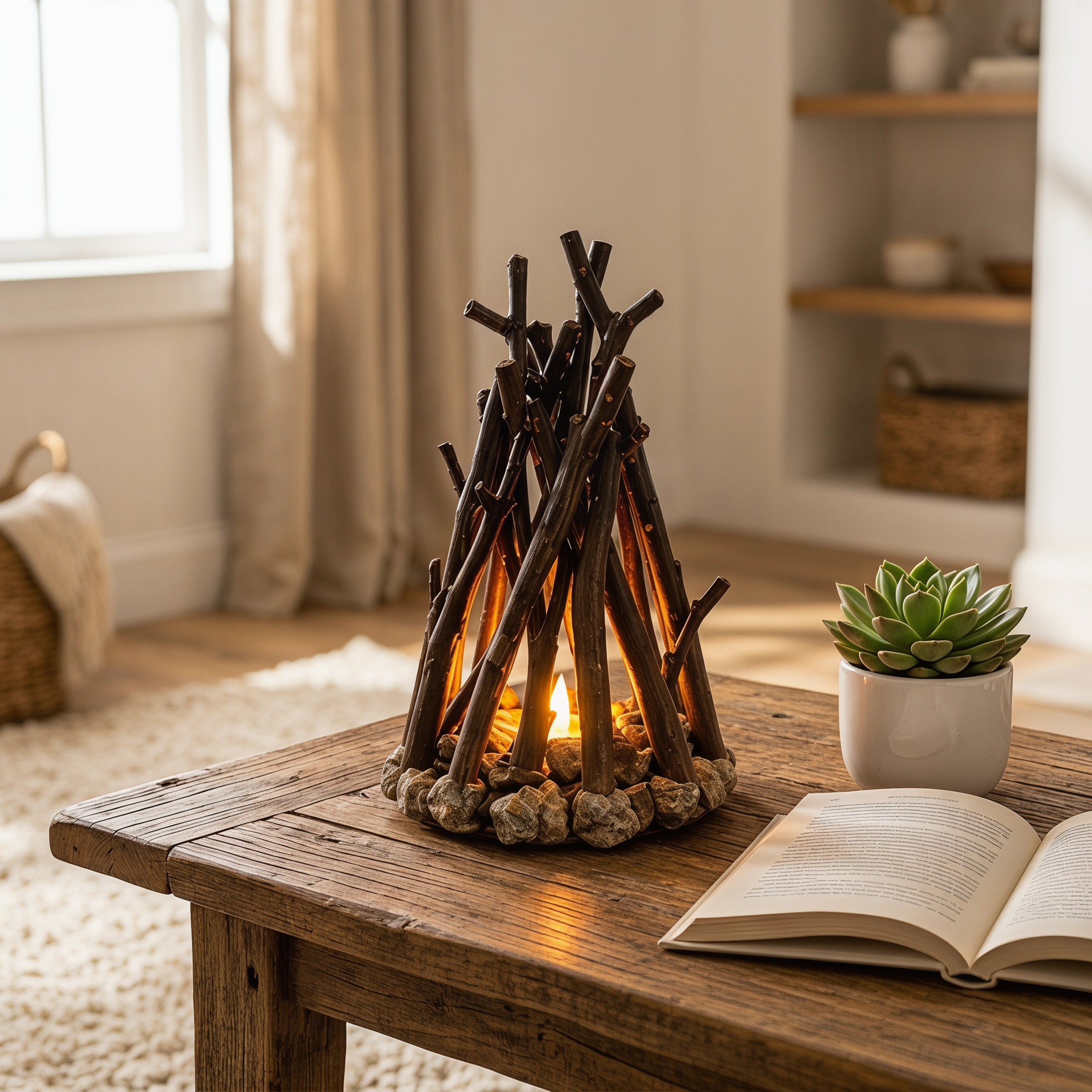 Retro Bonfire night light lamp