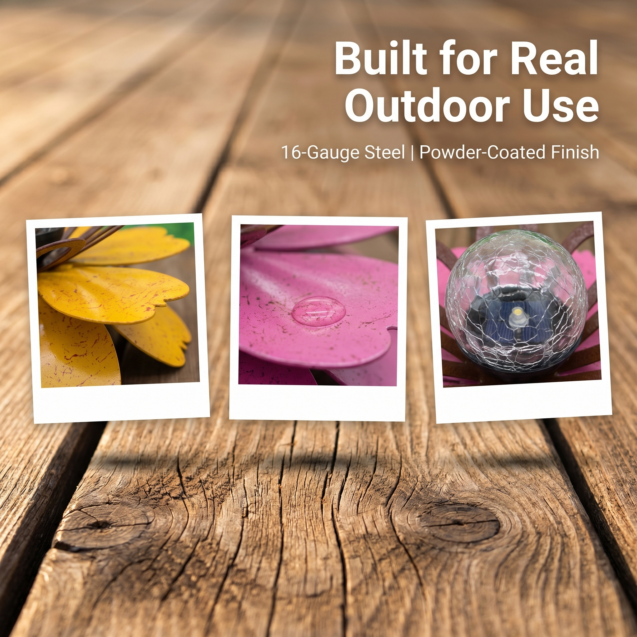 Metal Solar Flower Light