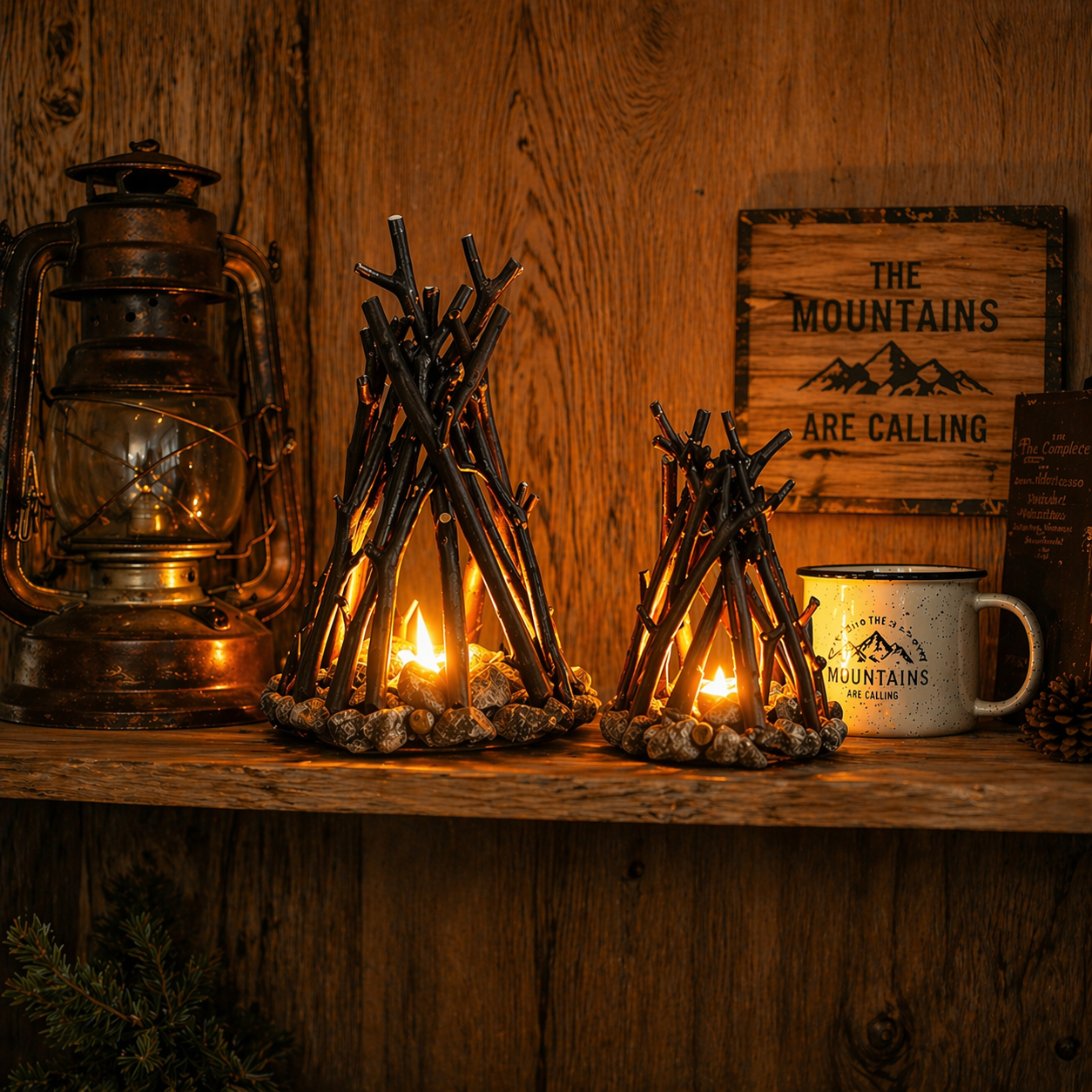 Retro Bonfire night light lamp