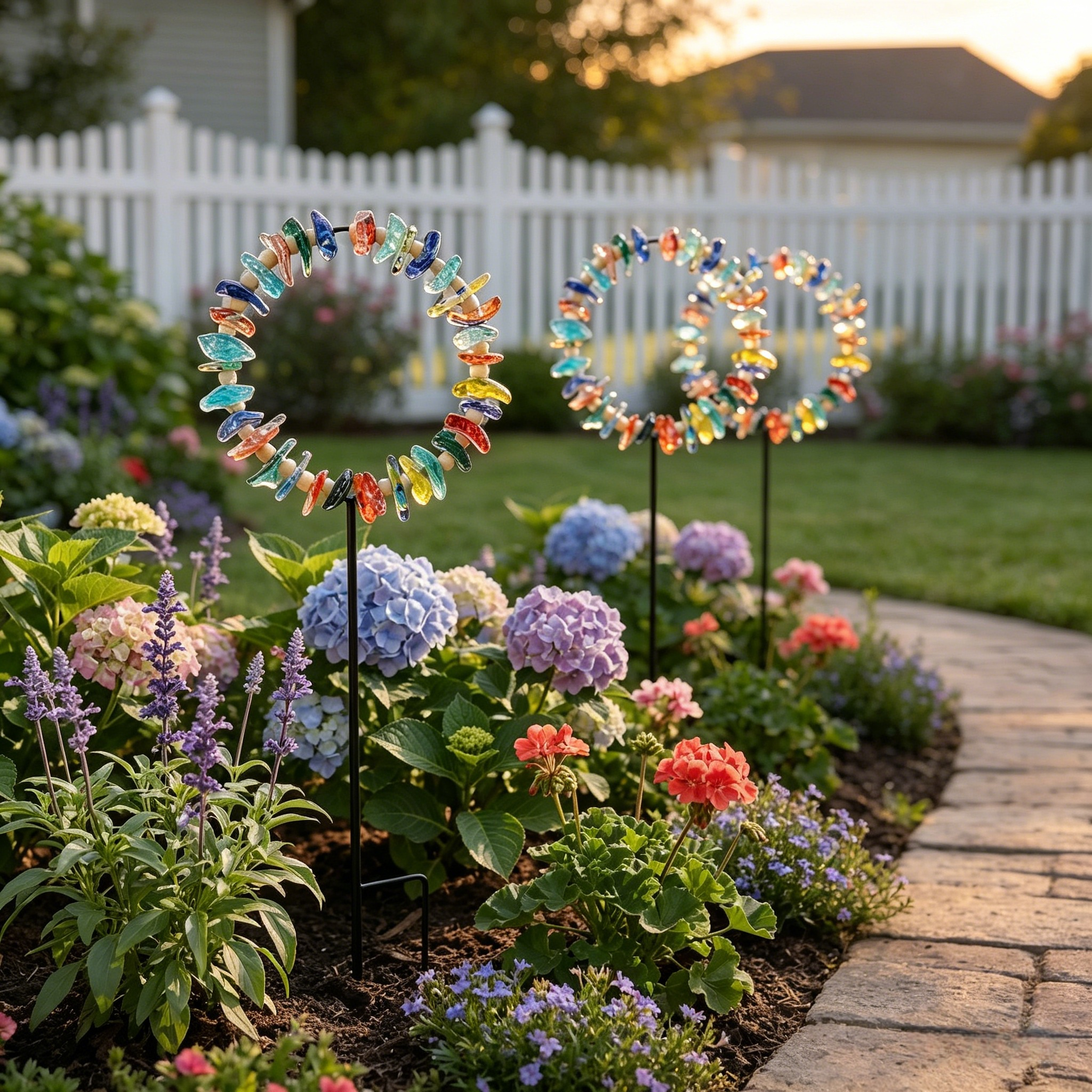 Sea Glass Sun Catcher Garden Stake