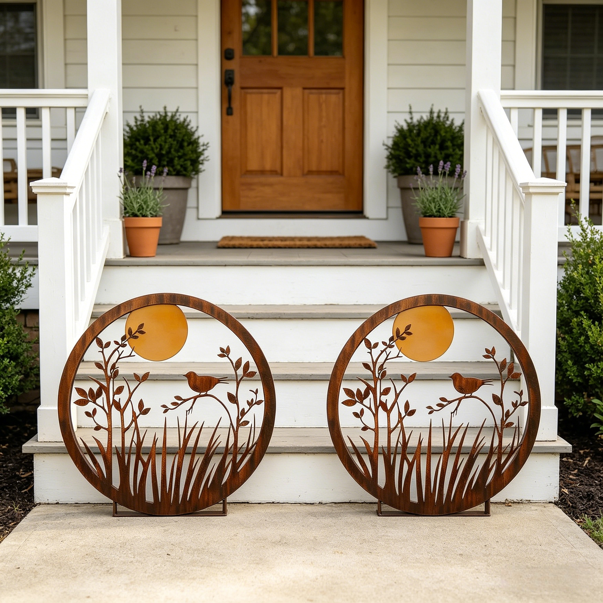 Moonlit Bird Metal Garden Sculpture