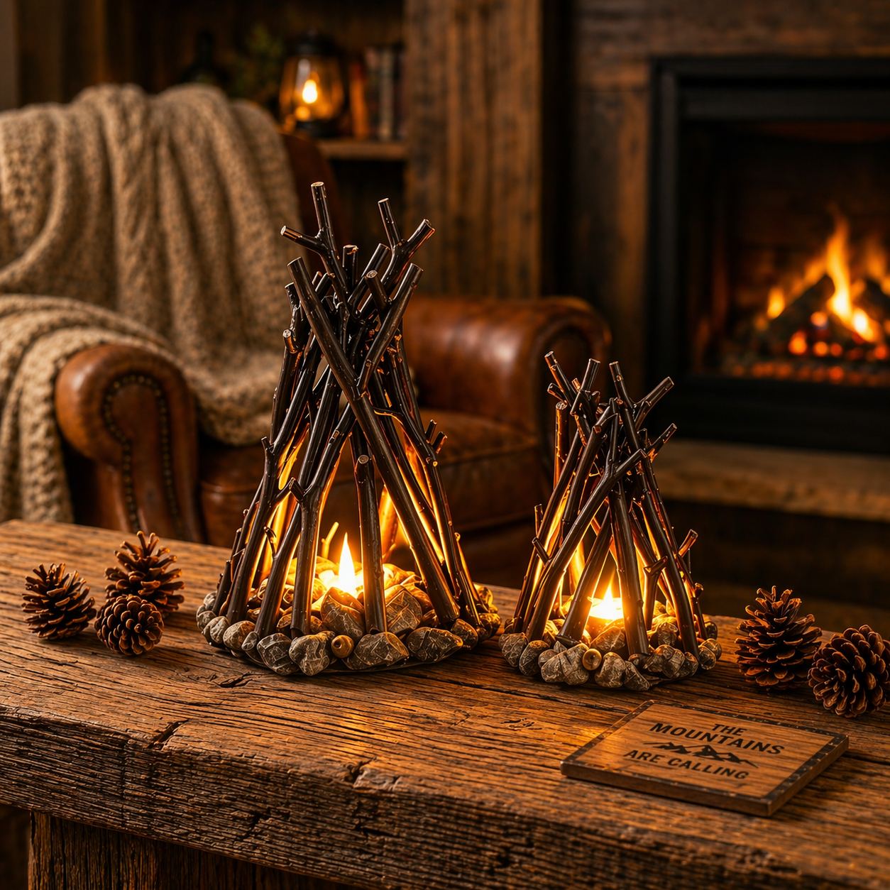 Retro Bonfire night light lamp
