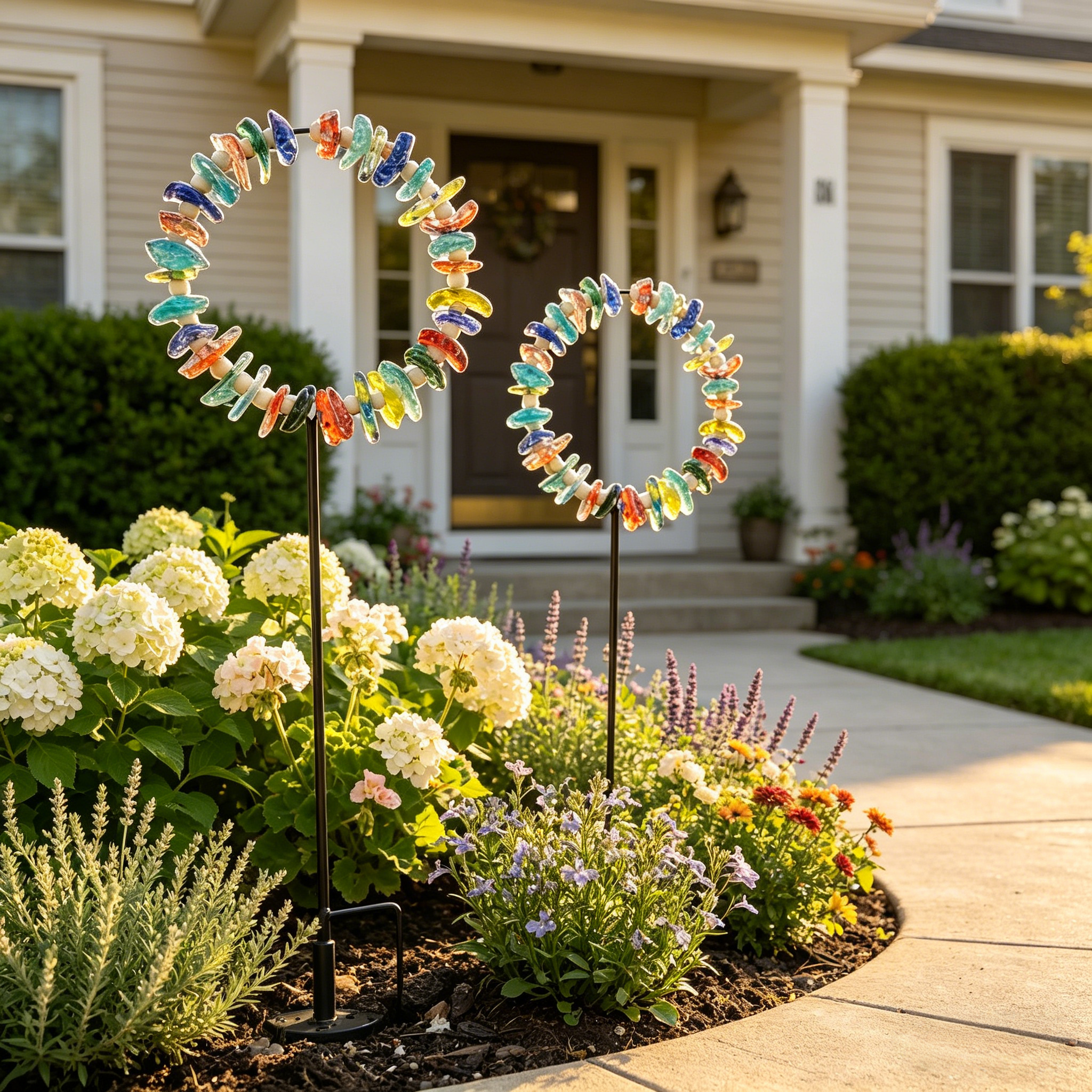 Sea Glass Sun Catcher Garden Stake