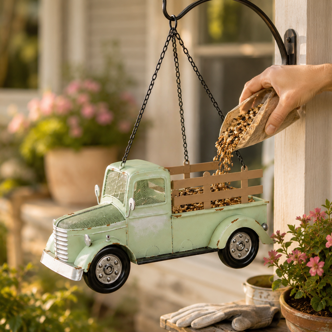 Vintage Pickup Truck Bird Feeder