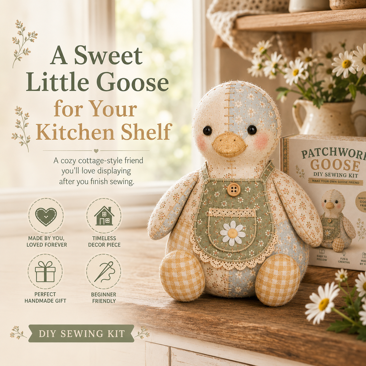Cottage Patchwork Friends DIY Sewing Kit