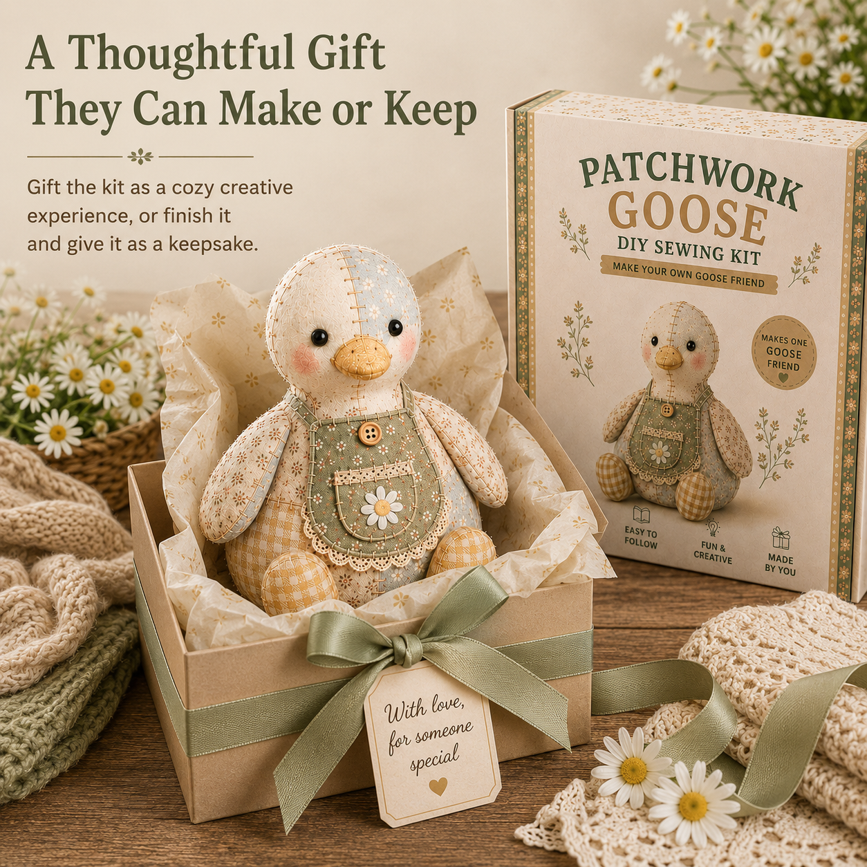 Cottage Patchwork Friends DIY Sewing Kit