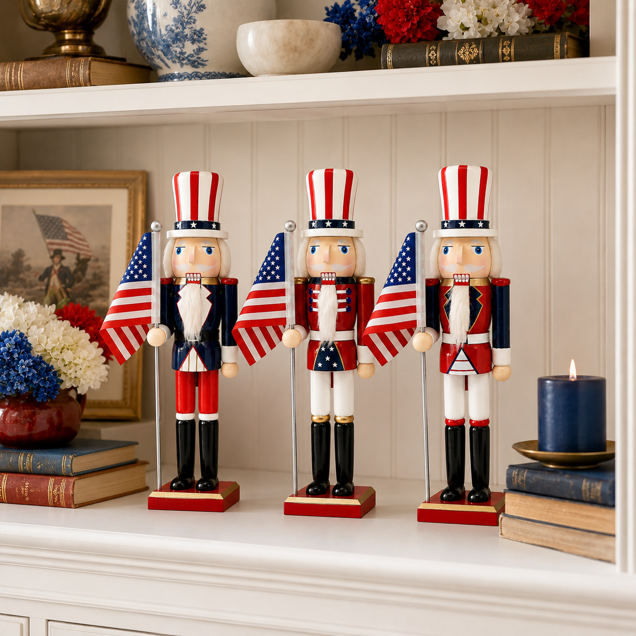 Patriotic Uncle Sam Nutcracker