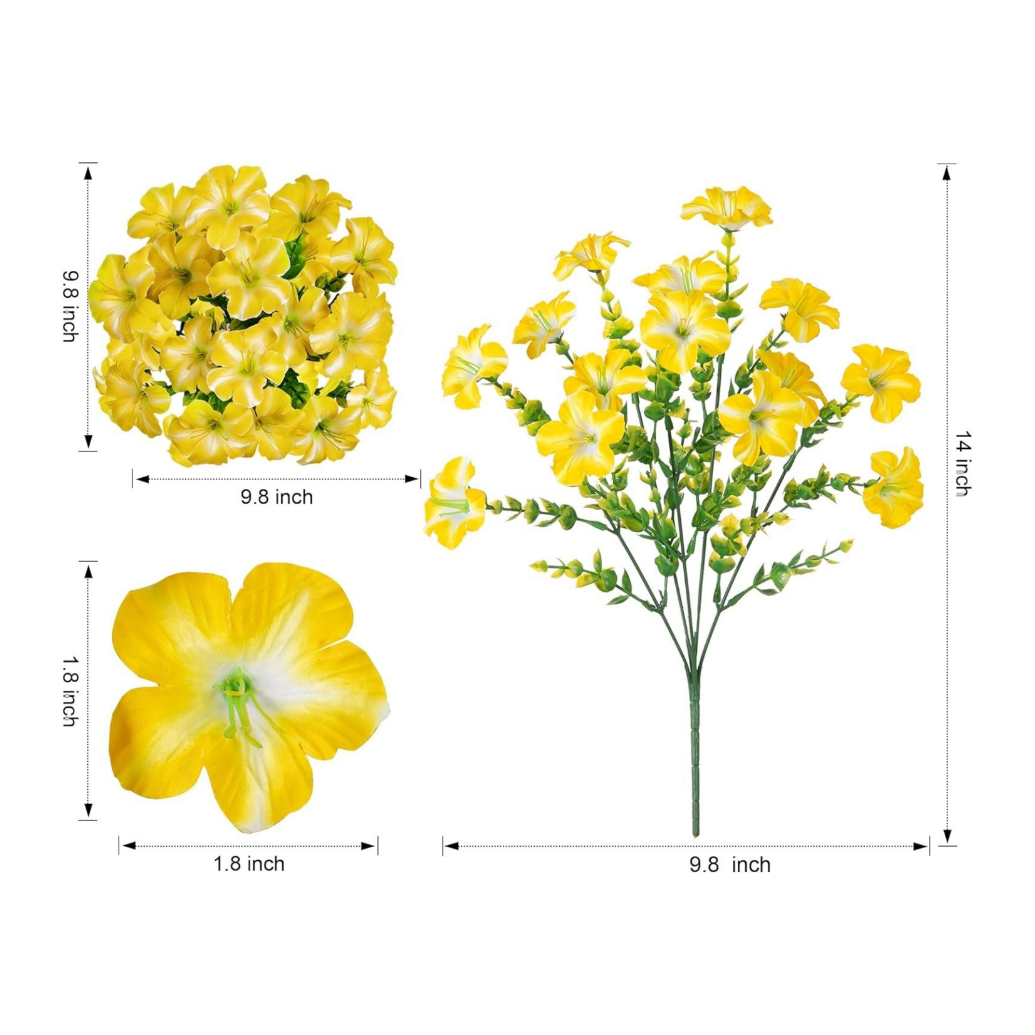 Faux Morning Glory with Eucalyptus