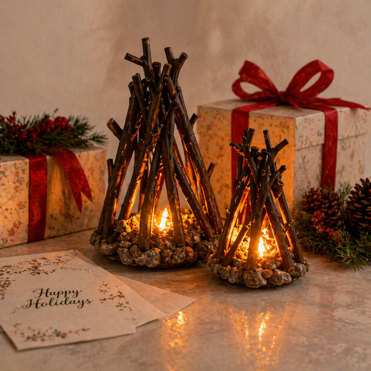 Retro Bonfire night light lamp