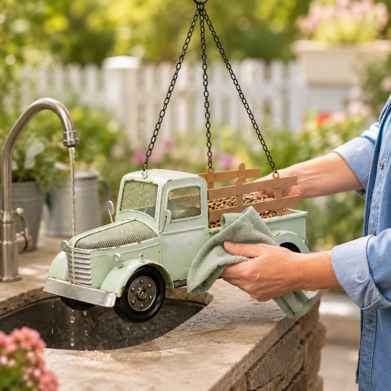 Vintage Pickup Truck Bird Feeder