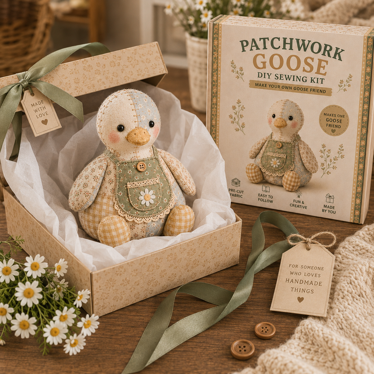 Cottage Patchwork Friends DIY Sewing Kit