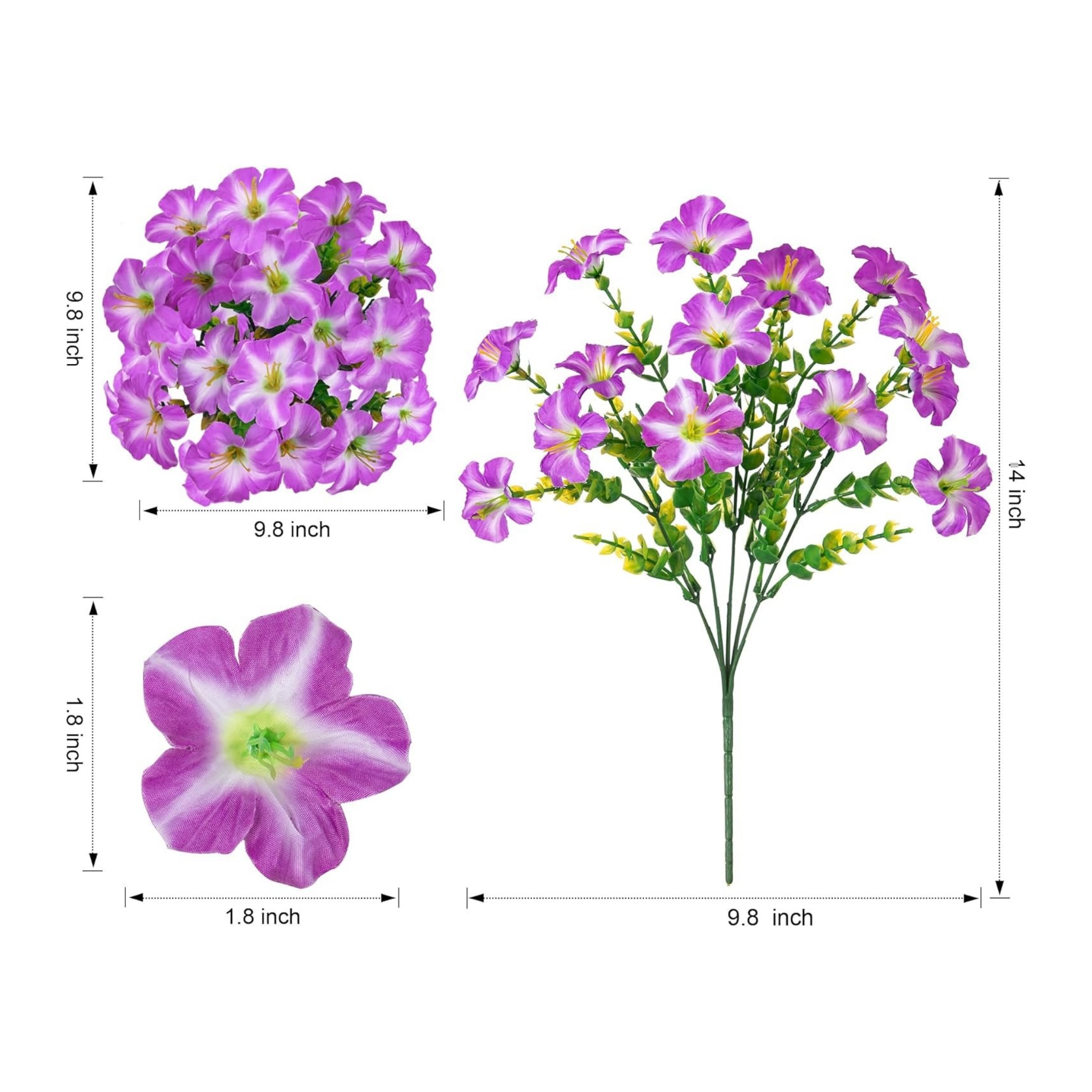 Faux Morning Glory with Eucalyptus