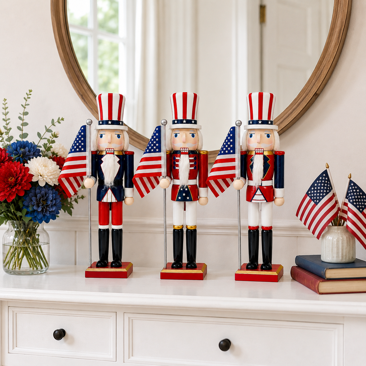 Patriotic Uncle Sam Nutcracker