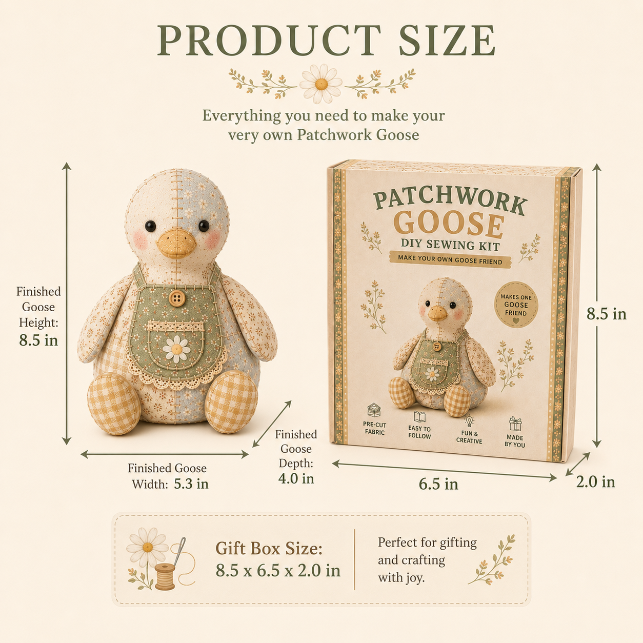 Cottage Patchwork Friends DIY Sewing Kit