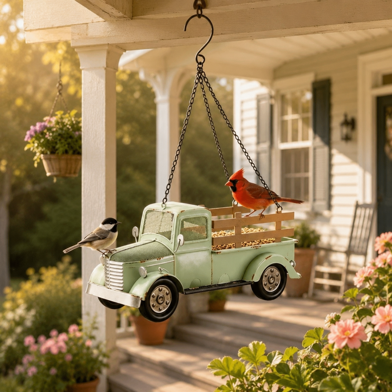 Vintage Pickup Truck Bird Feeder