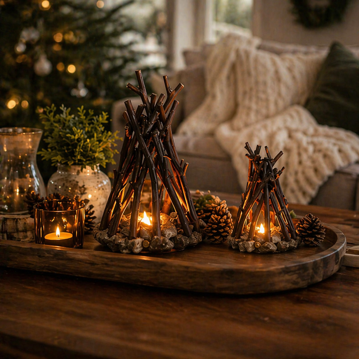 Retro Bonfire night light lamp