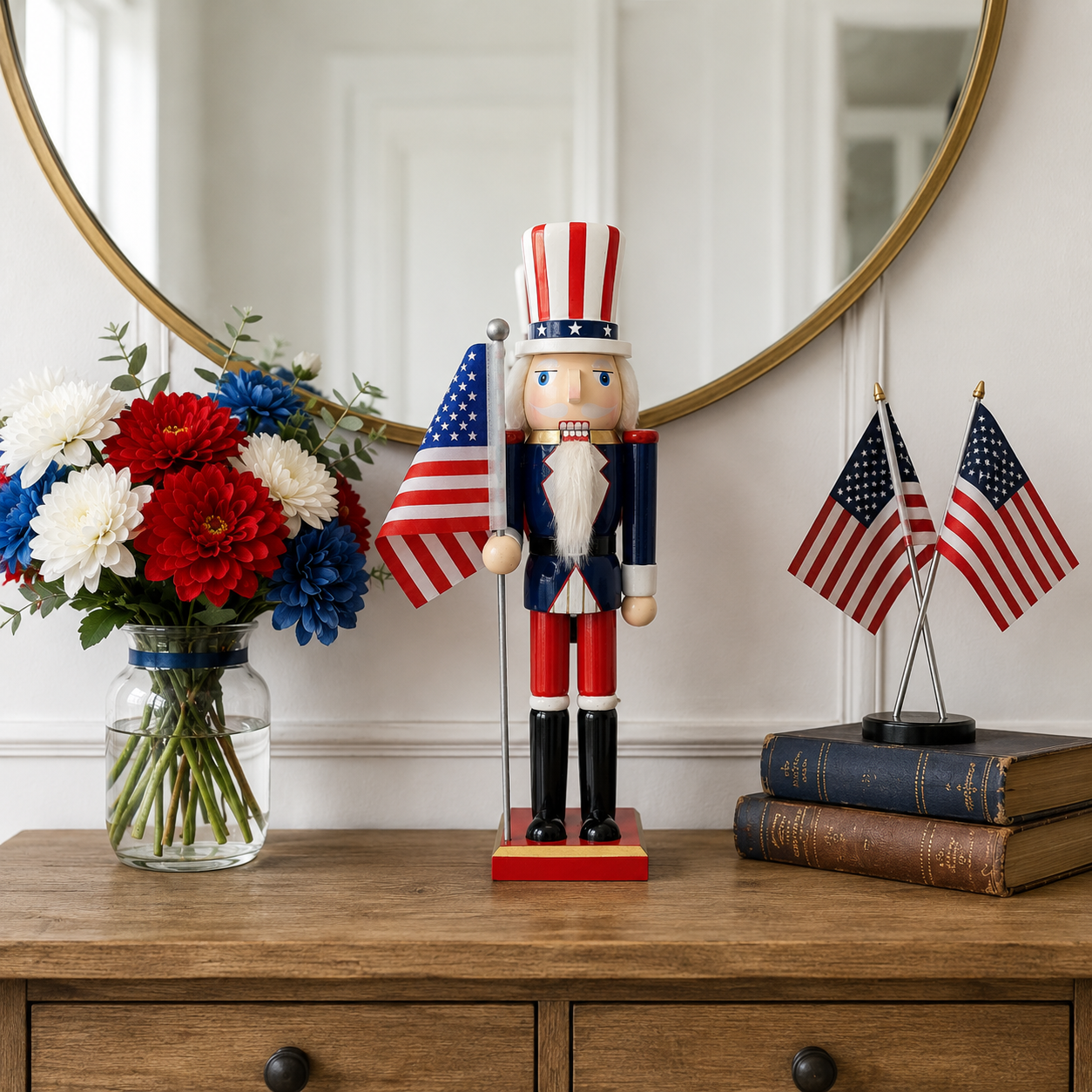 Patriotic Uncle Sam Nutcracker