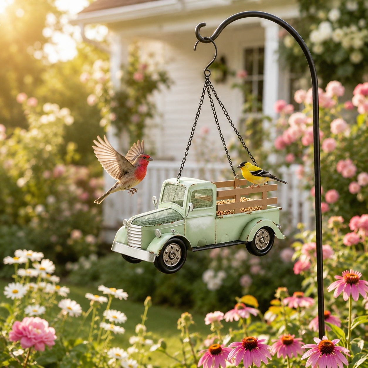 Vintage Pickup Truck Bird Feeder