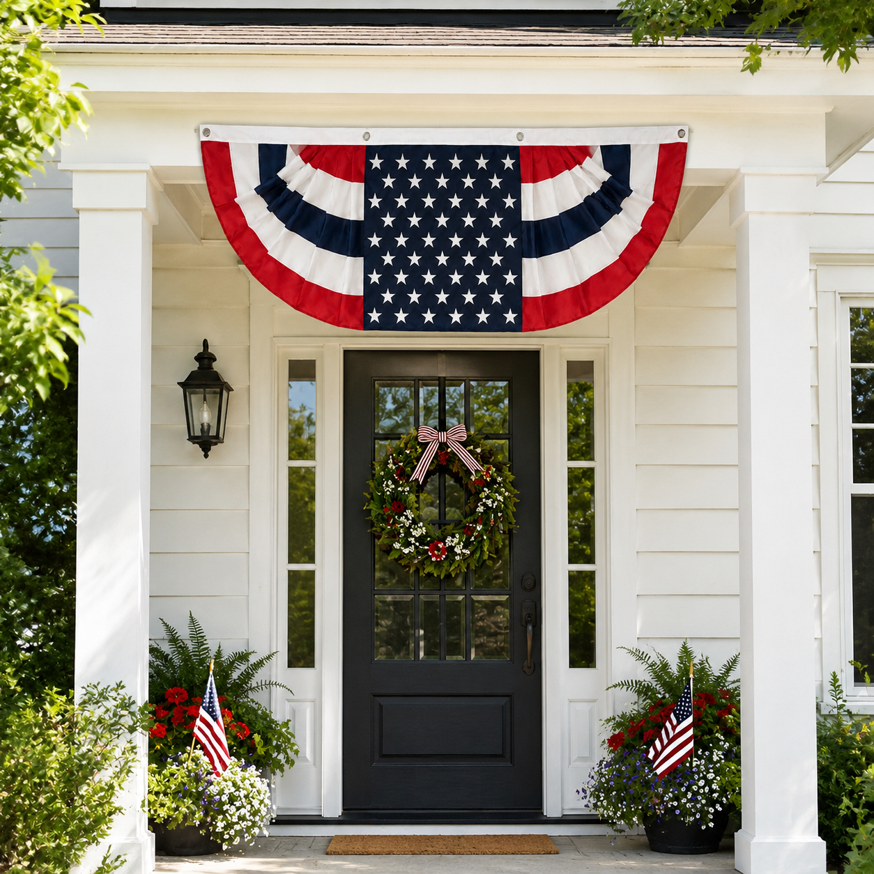 Lighted Patriotic Bunting Banner