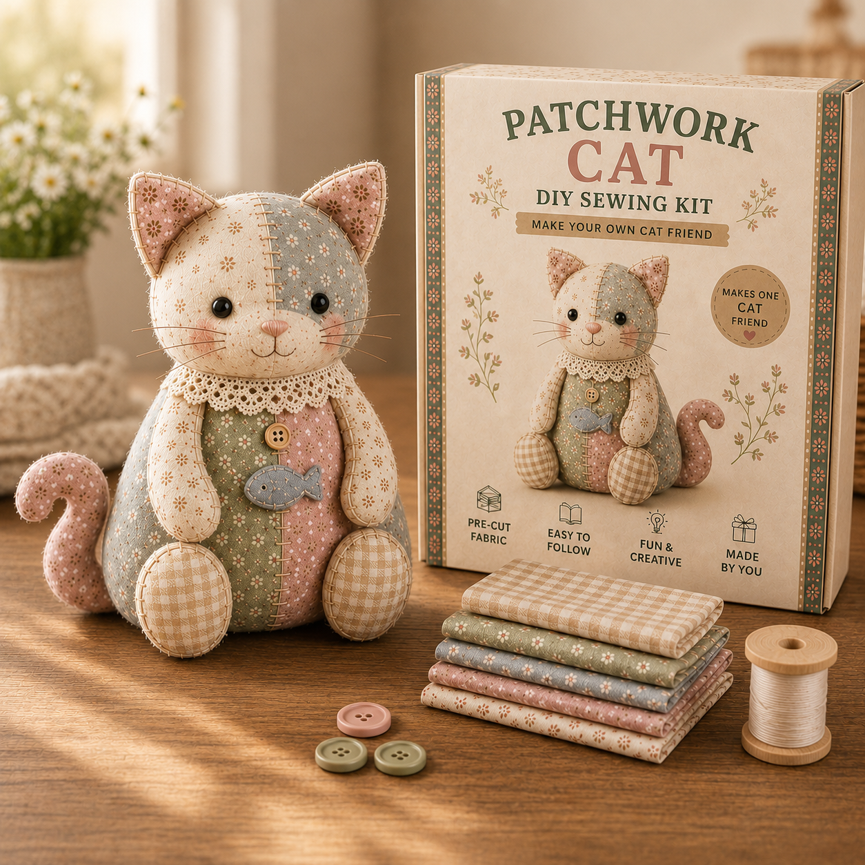 Cottage Patchwork Friends DIY Sewing Kit
