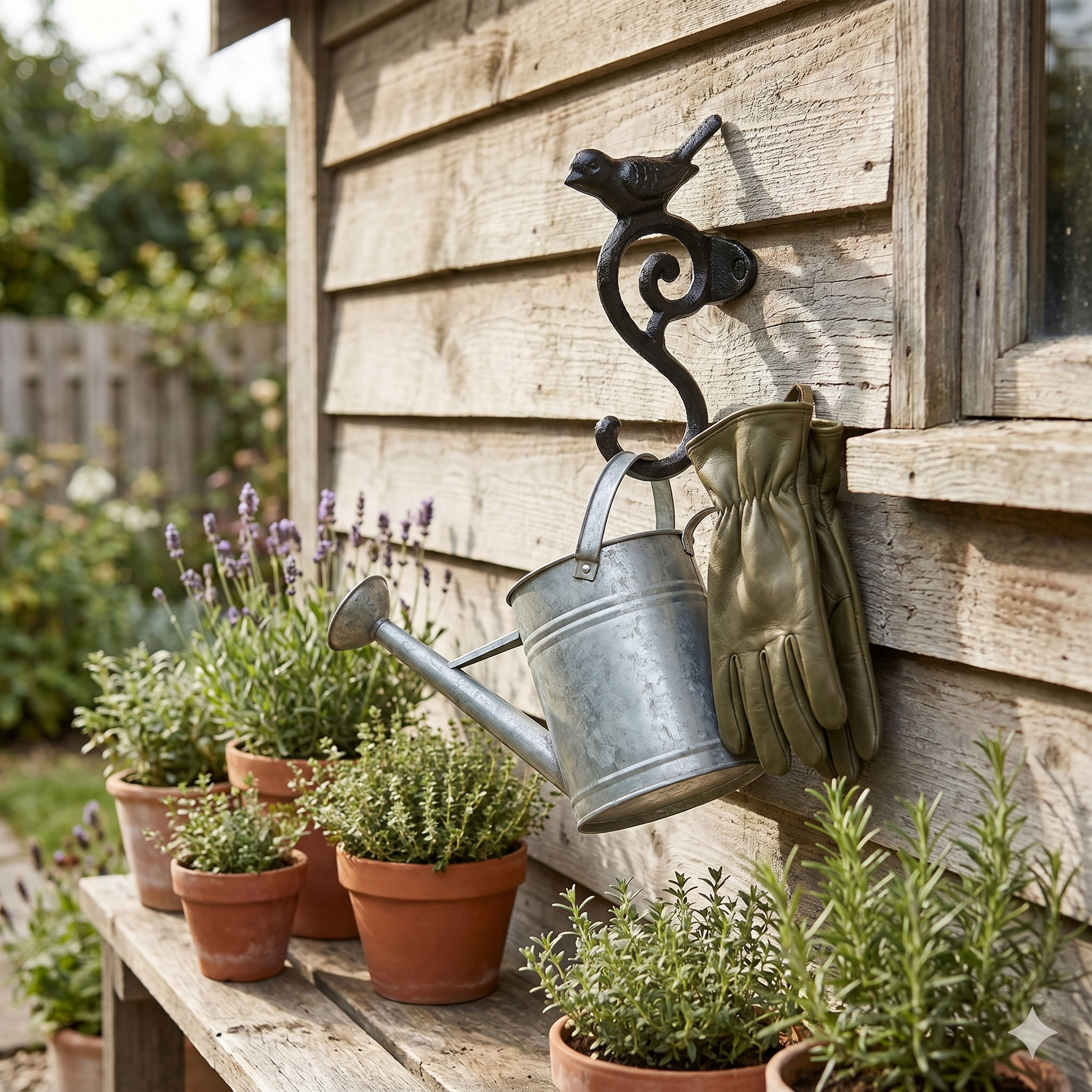 Rustic Cast Iron Bird Wall Hook Hanger