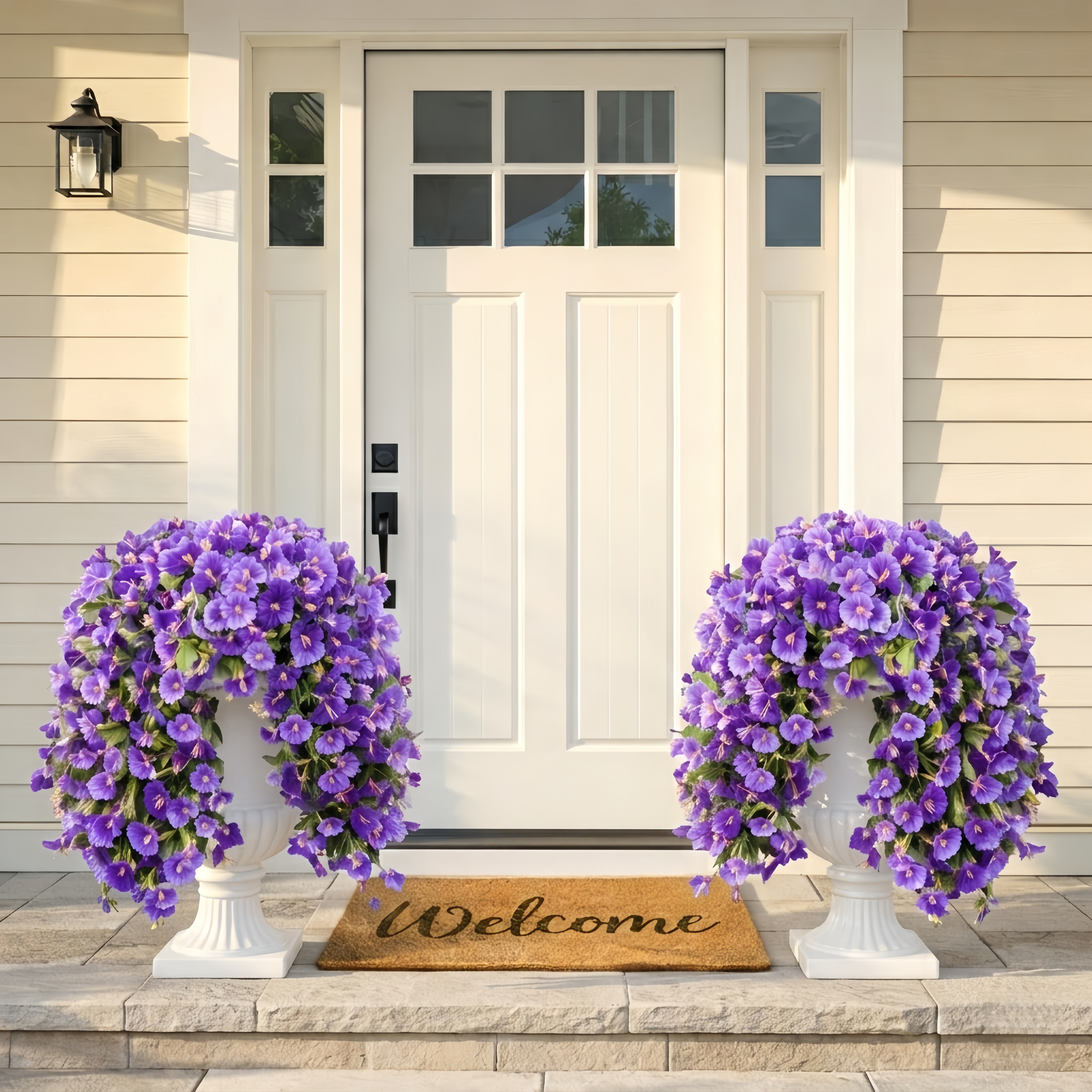 UV-Resistant Artificial Morning Glory Hanging Arrangement