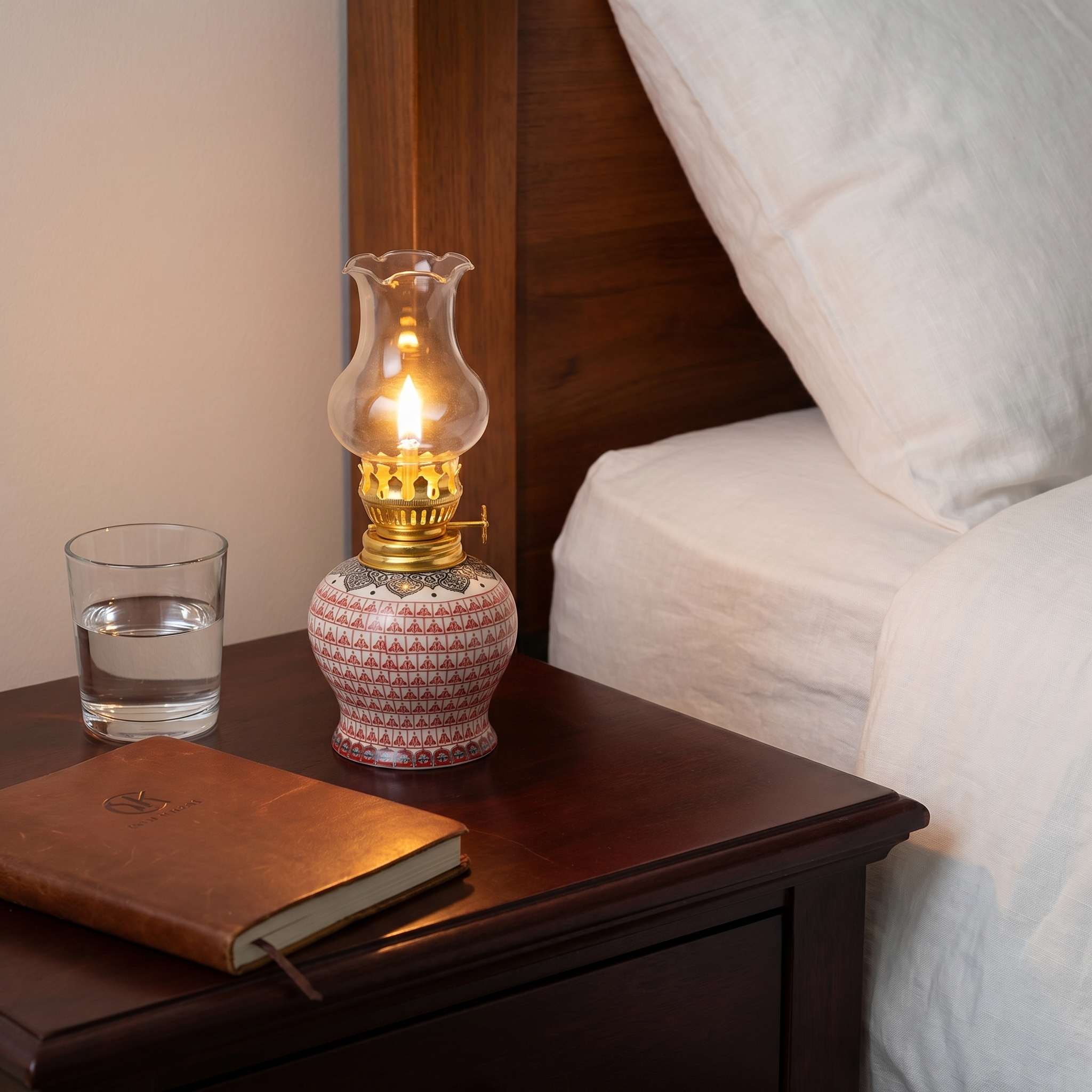 Vintage Ceramic Oil Lamp Ambient Night Light
