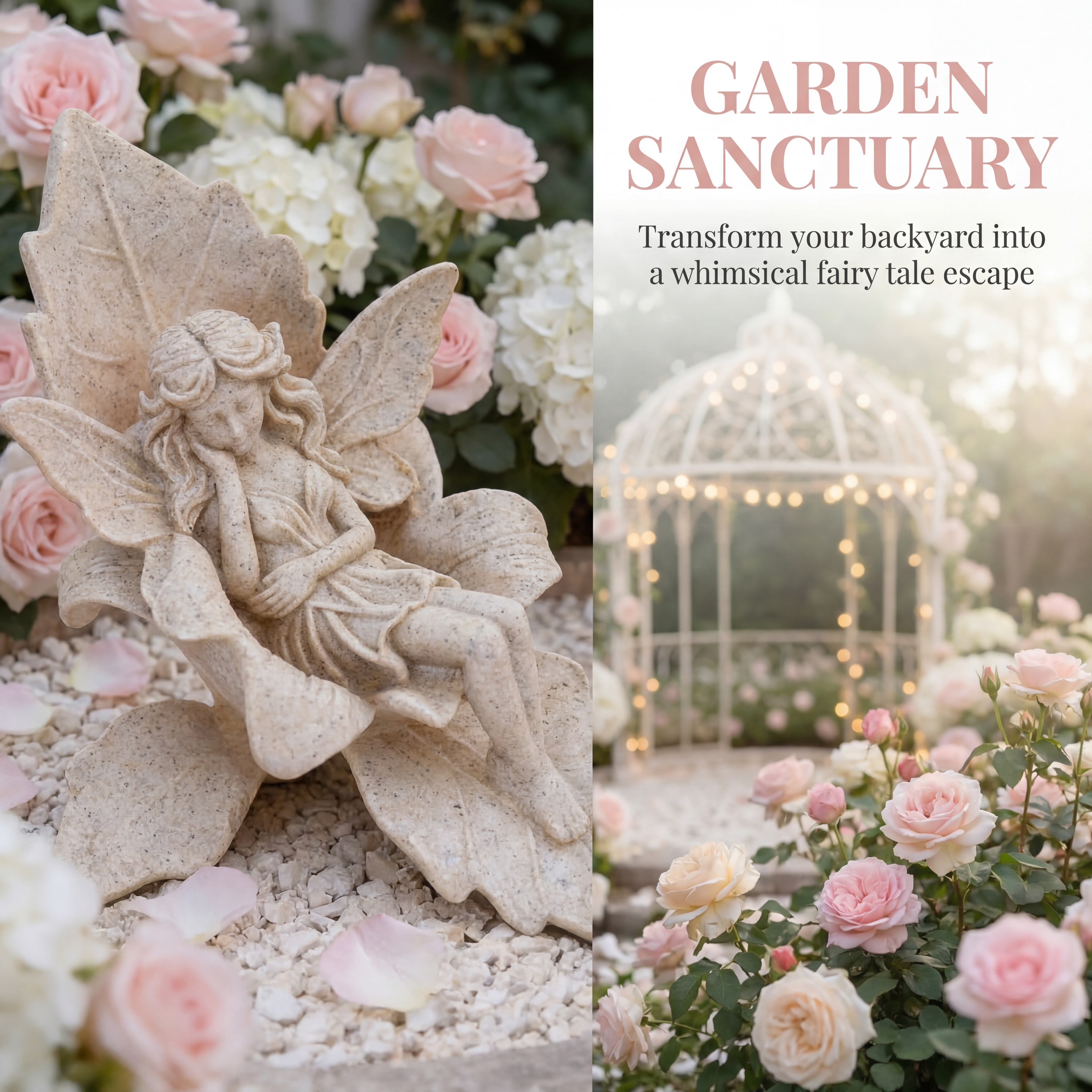 Enchanted Leaf Fairy Statue for Garden & Patio Decor