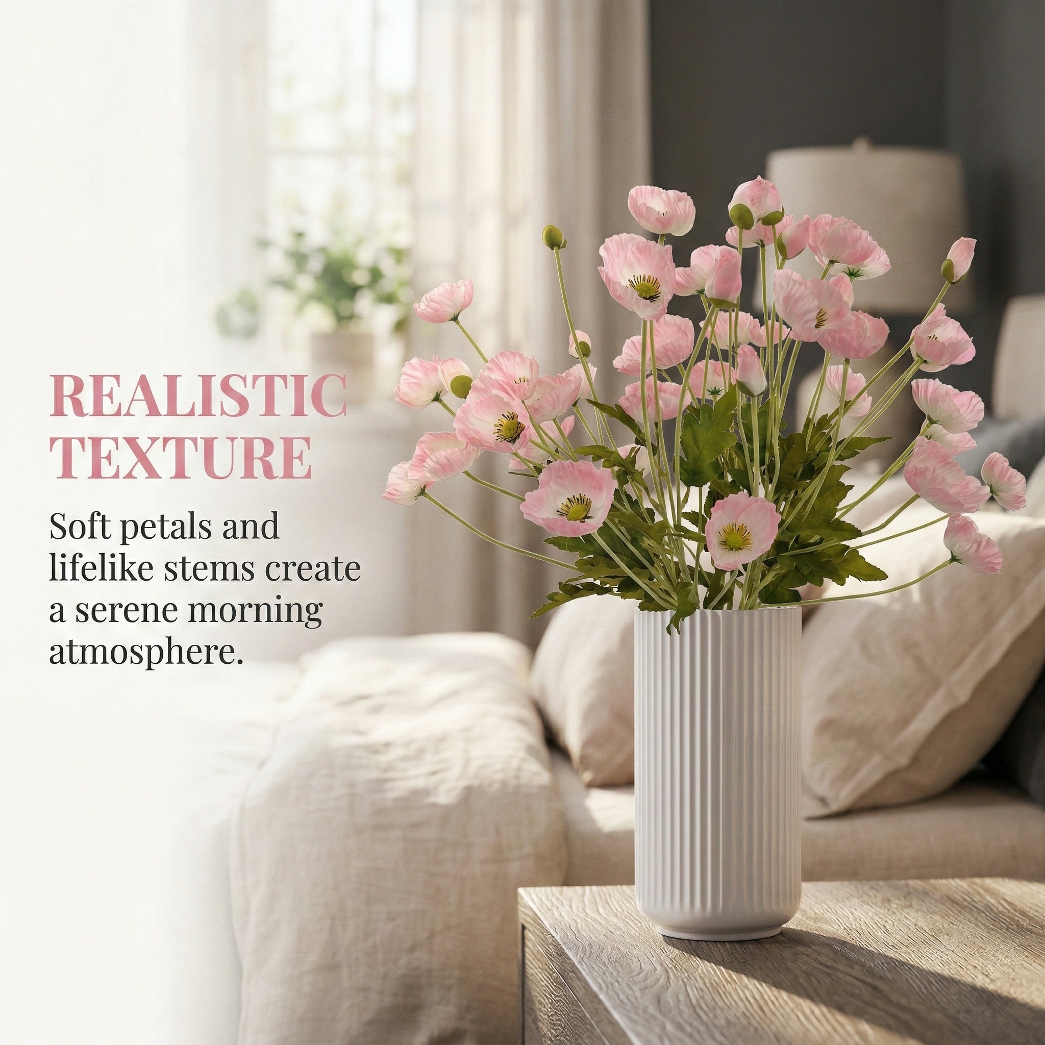 Lifelike Poppy Floral Arrangement