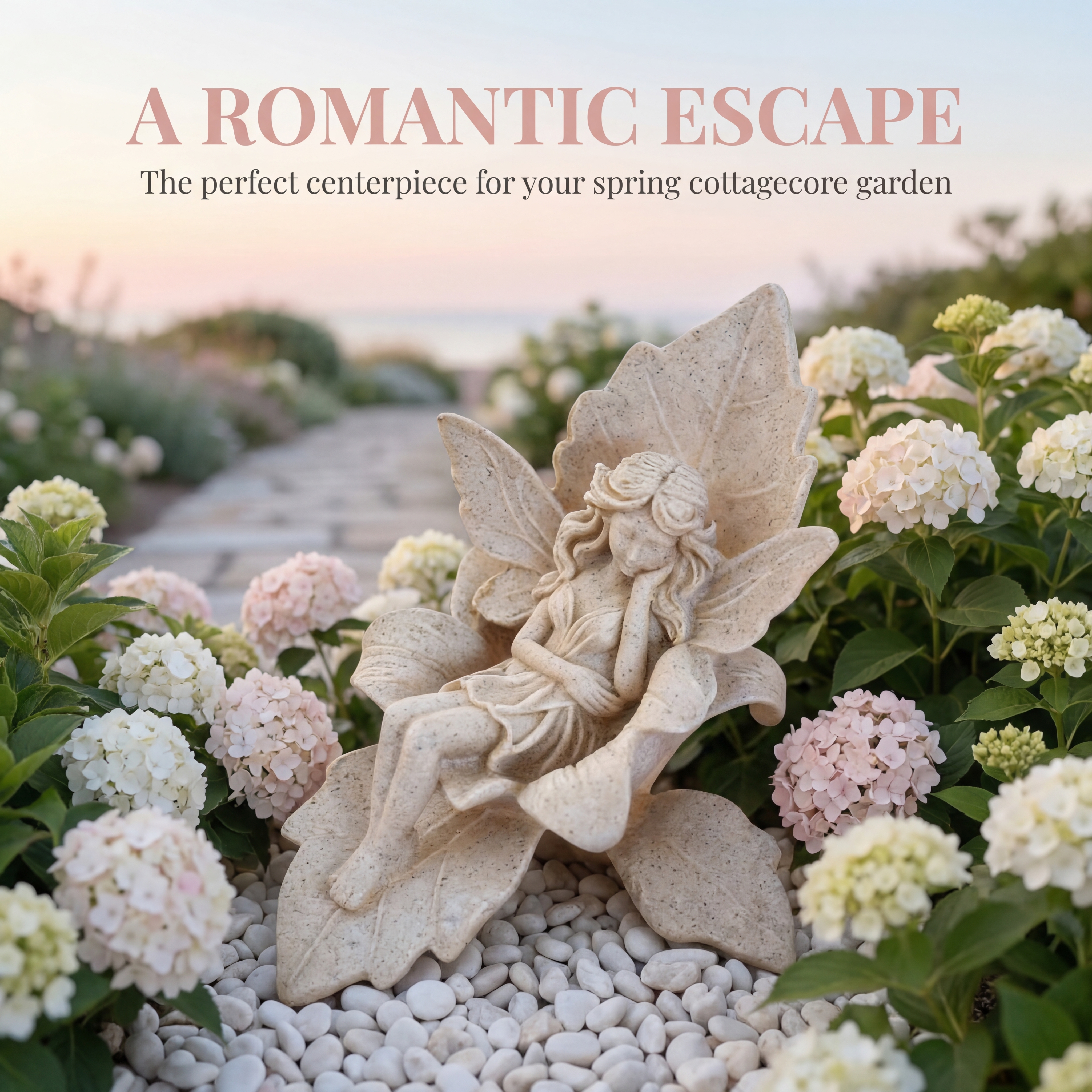 Enchanted Leaf Fairy Statue for Garden & Patio Decor