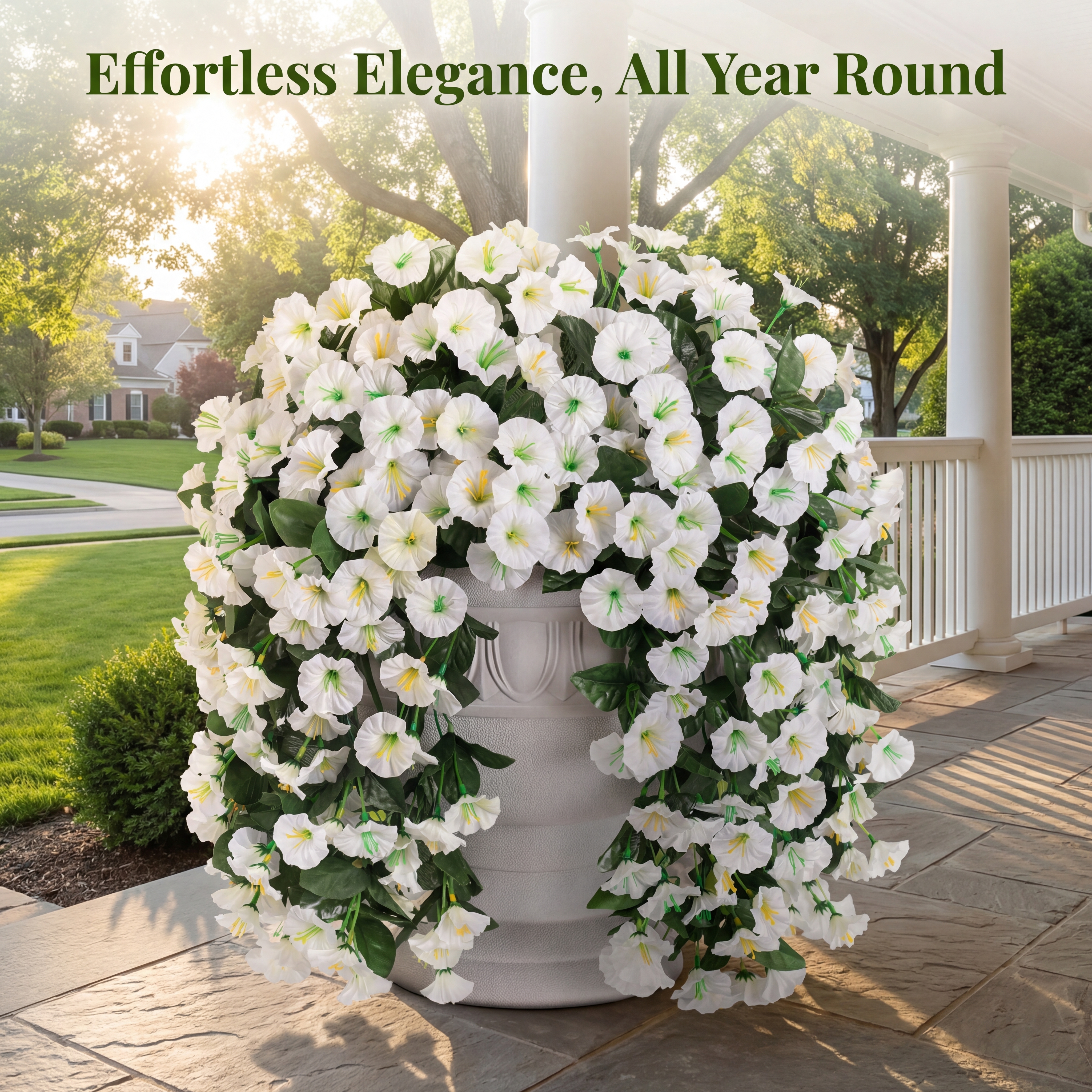 UV-Resistant Artificial Morning Glory Hanging Flowers
