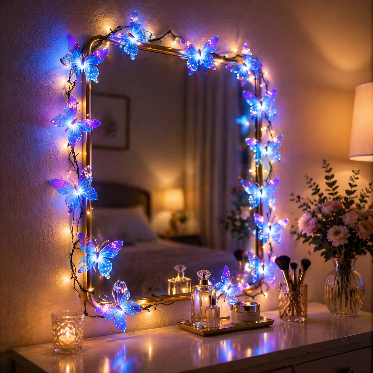DIY Butterfly LED Branch Lights – Bendable Fairy String Lights for Cozy Home Decor
