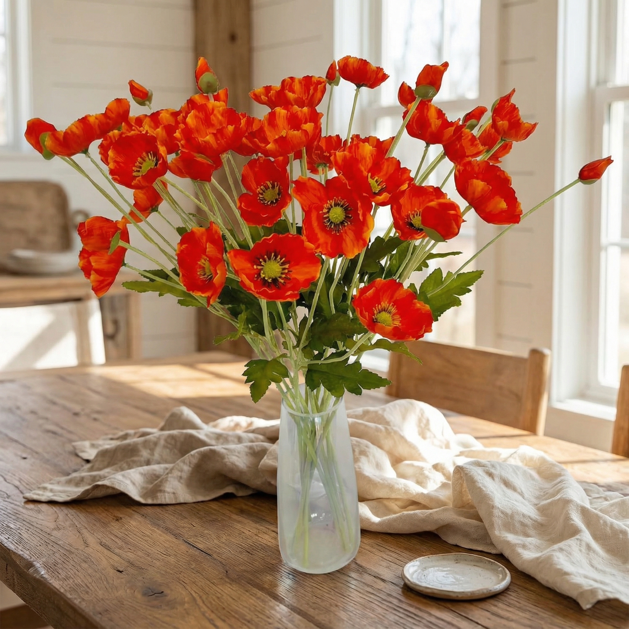 Lifelike Poppy Floral Arrangement