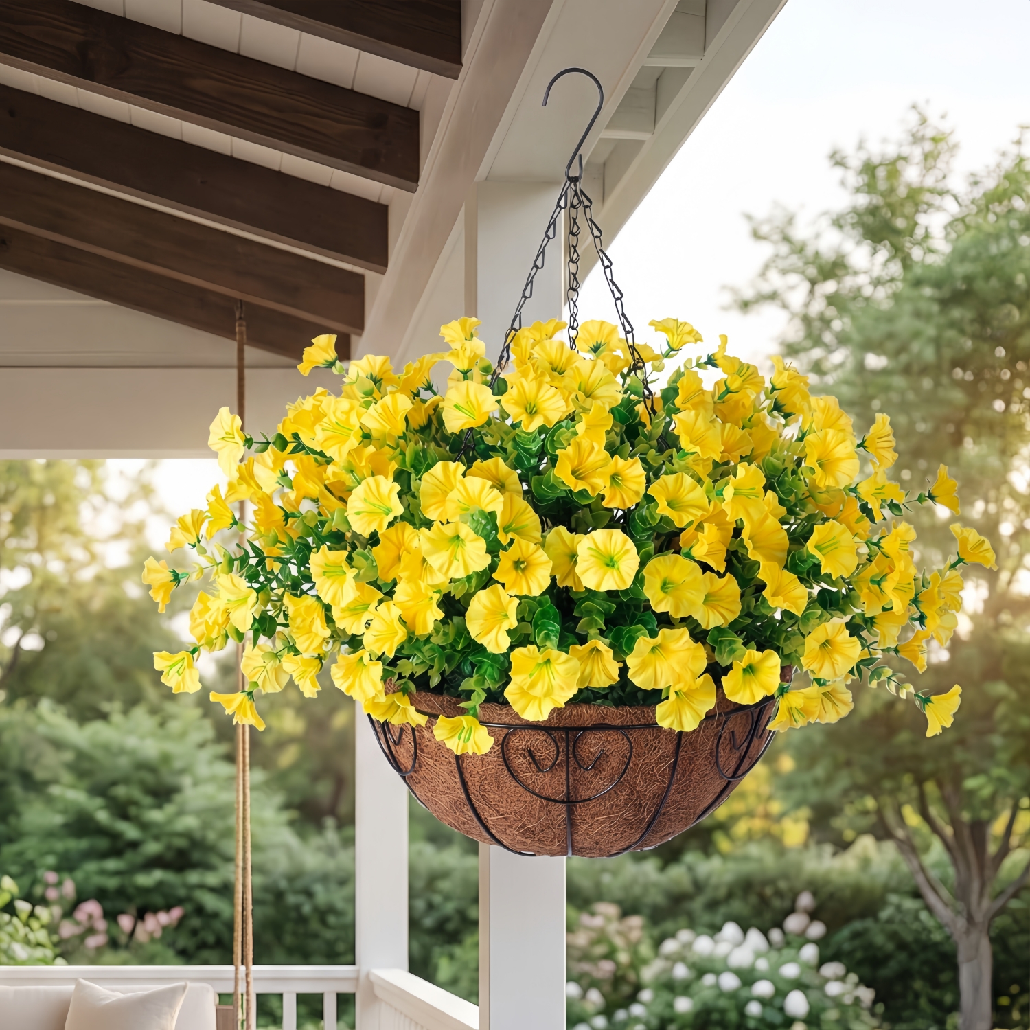 Full Bloom Hanging Morning Glory Basket