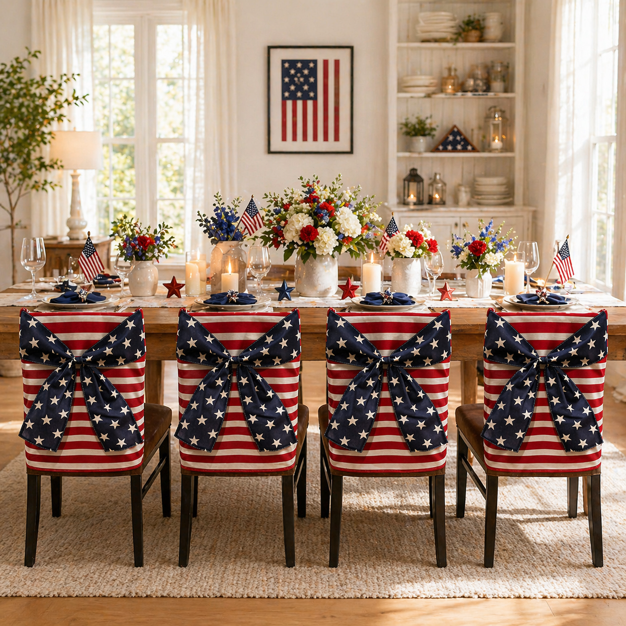 Stars & Stripes Patriotic Chair Cover