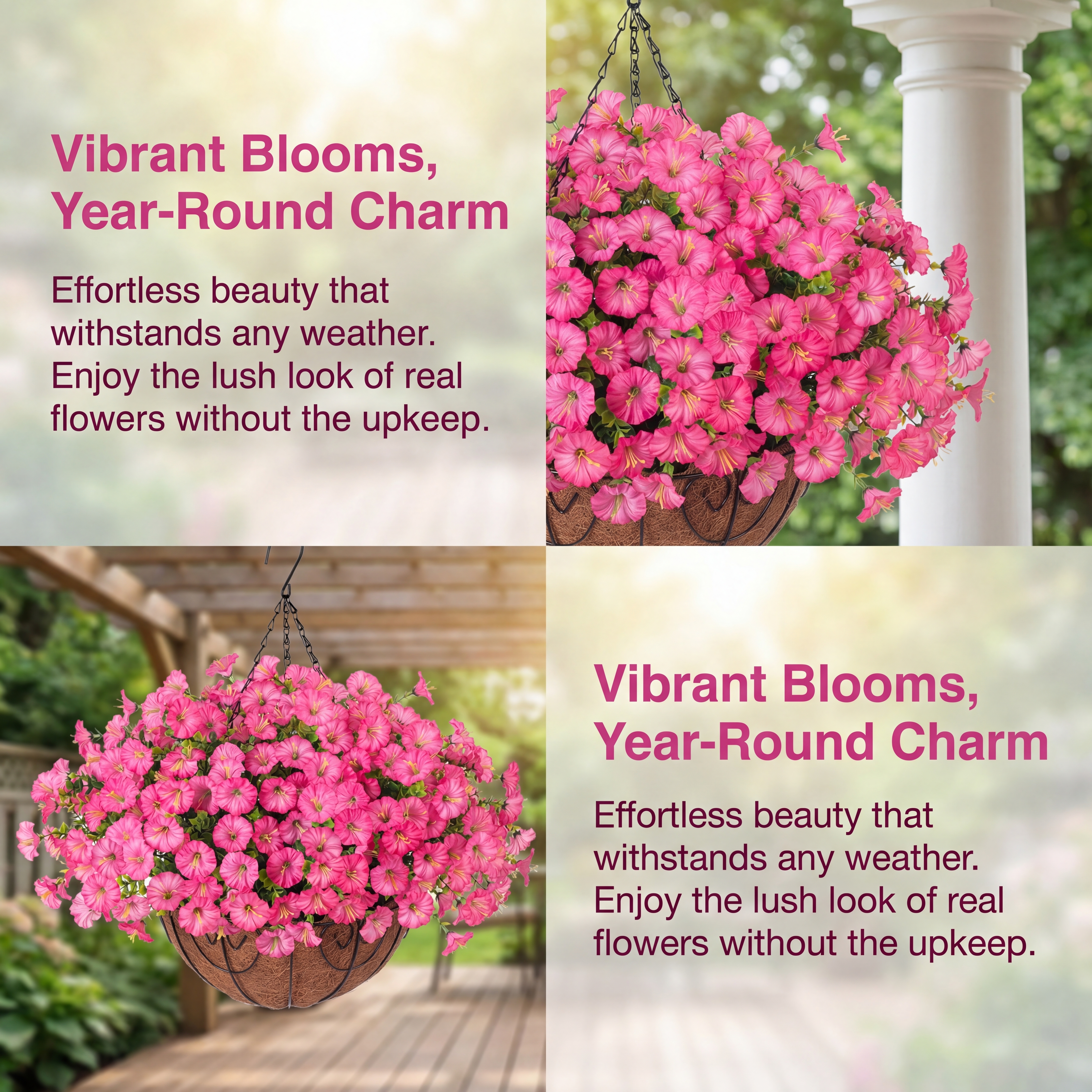 Full Bloom Hanging Morning Glory Basket