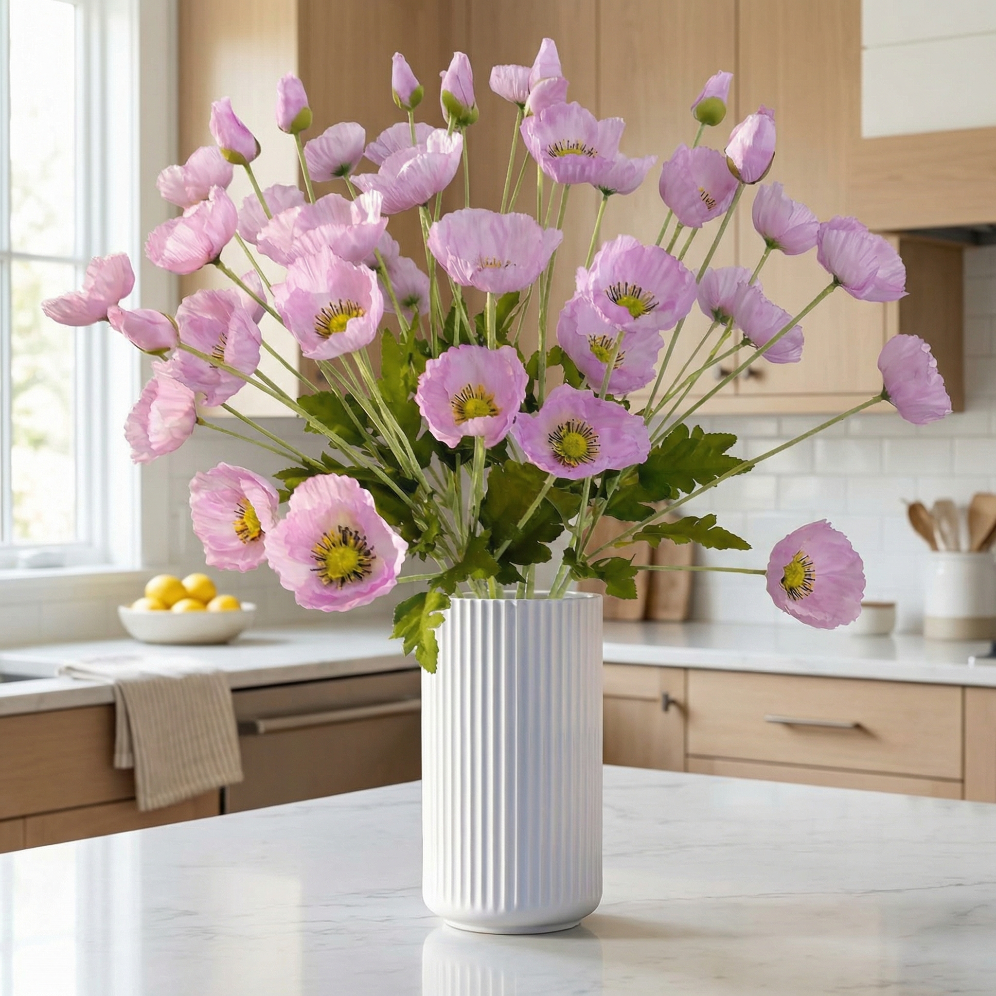 Lifelike Poppy Floral Arrangement