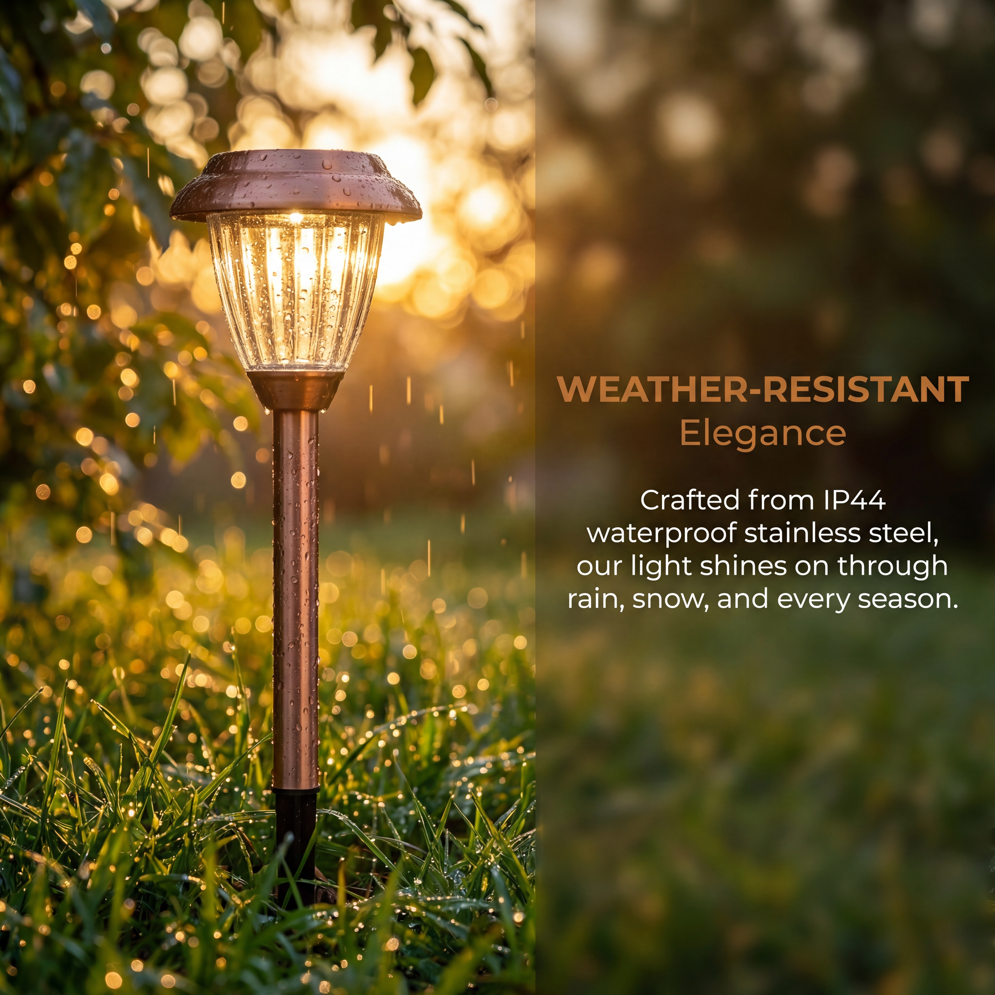 Solar Pathway Lights with Warm Sun Star Glow