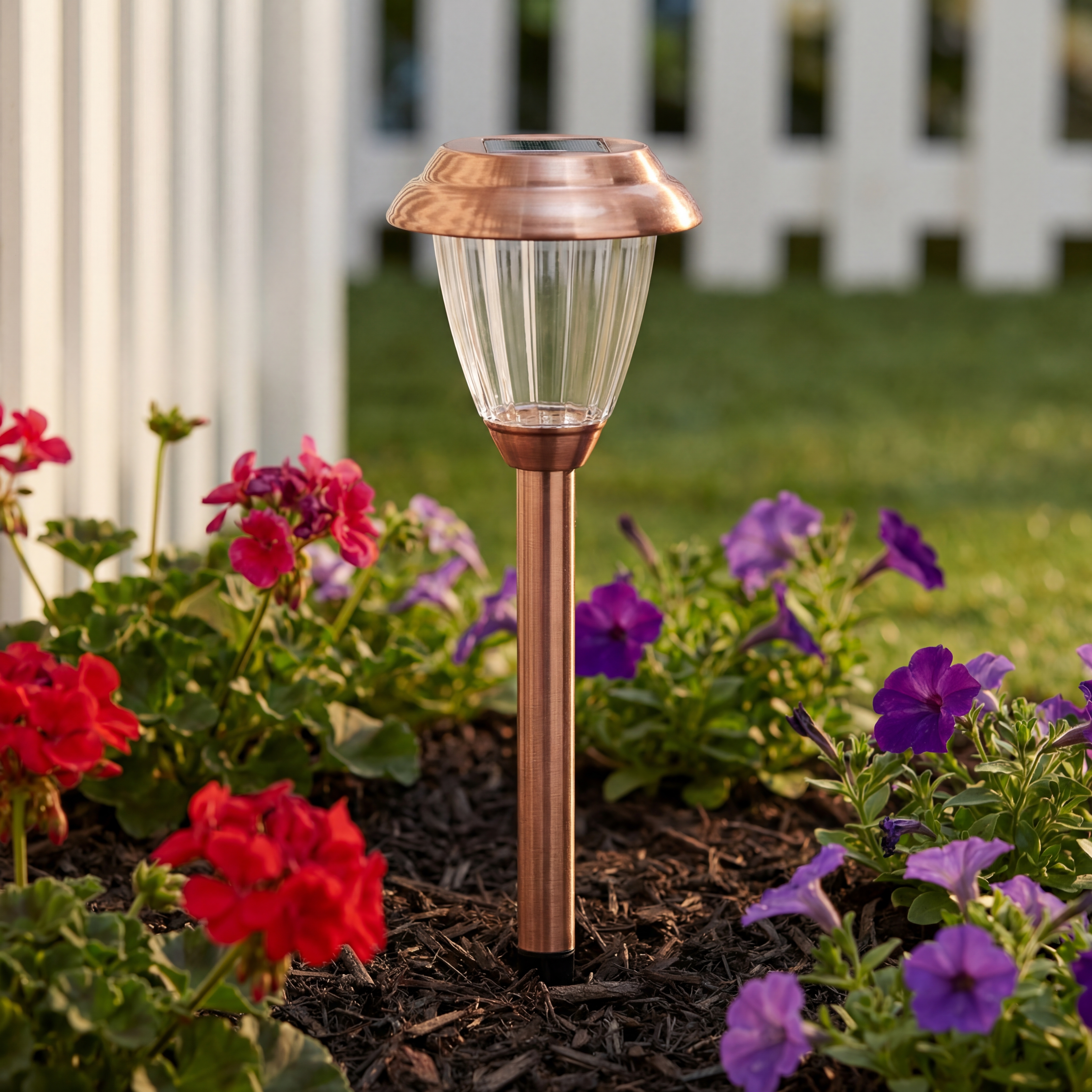 Solar Pathway Lights with Warm Sun Star Glow